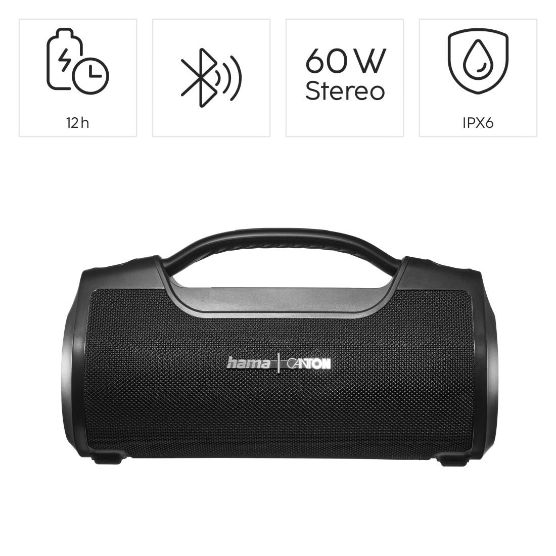Hama Bluetooth-Lautsprecher »Bluetooth-Lautsprecher 60W (App, Party Box wasserfest IPX6, PowerPack)« (A2DP Bluetooth App-Steuerung | Kabellos | Powerbank 160 W) Outdoor, tragbar, App-Steuerung, kabellos, Ladefunktion