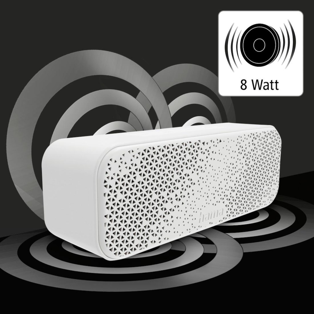 Hama Bluetooth-Lautsprecher »Tragbare Bluetooth IPX4 Box,10h Akku Laufzeit, wasserdicht«