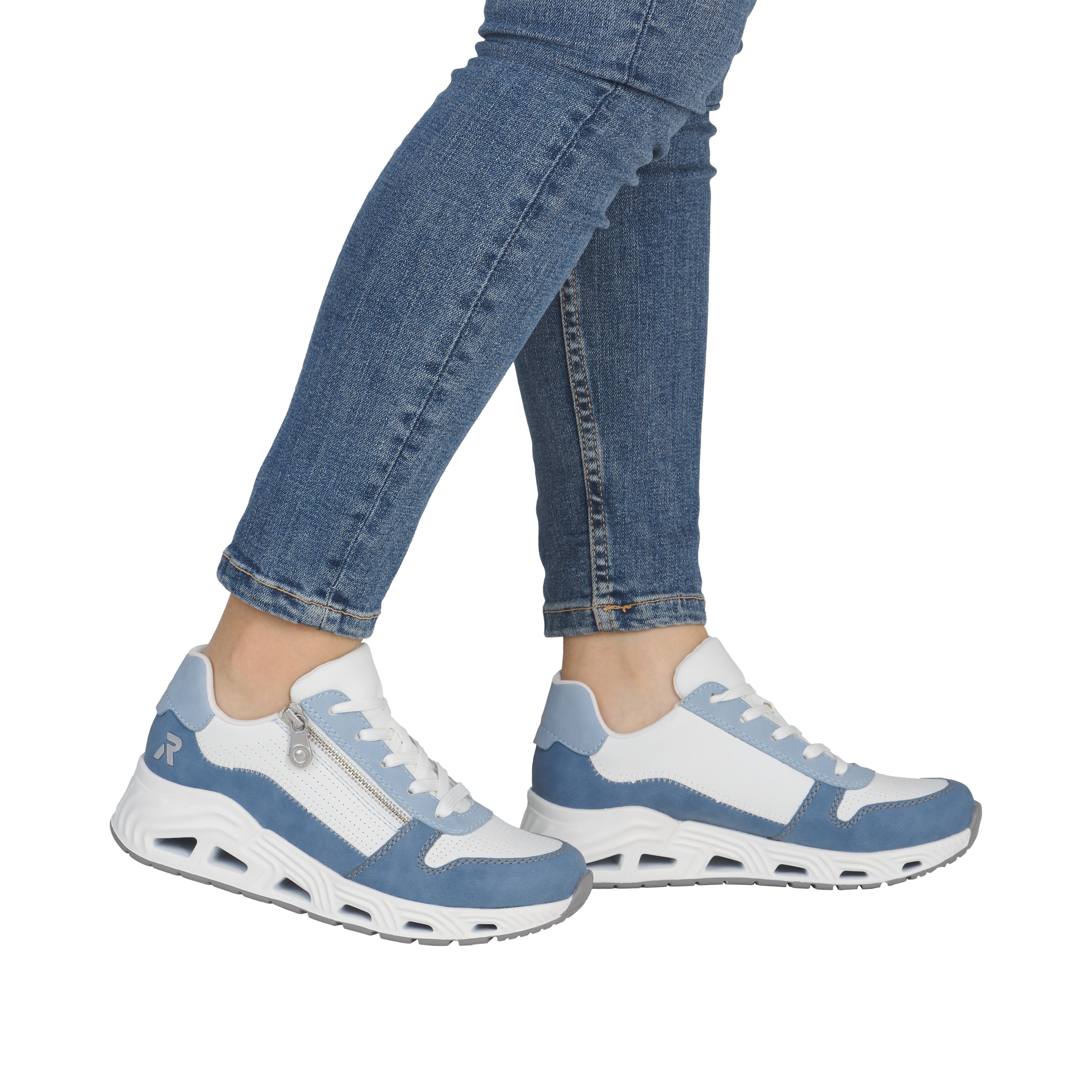 RIEKER Sport Keilsneaker  Schnürschuh, Halbschuh, Freizeitsneaker mit Reißverschluss