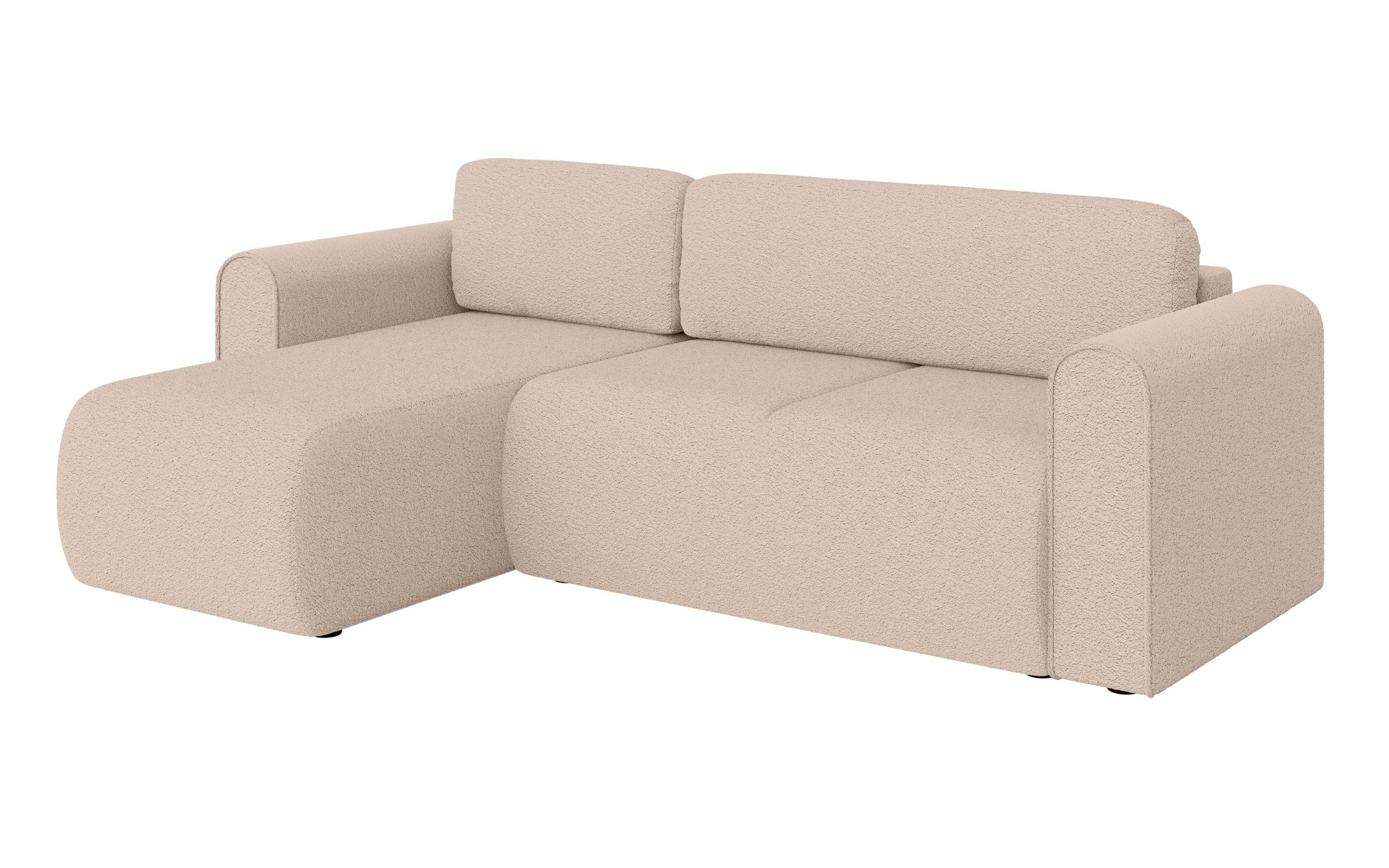 INOSIGN Ecksofa »Zacharia wahlweise Schlafsofa mit Bettkasten, B/T/H 250/166/86 cm«, L-Form mit Wellenunterfederung, Recamiere beidseitig montierbar