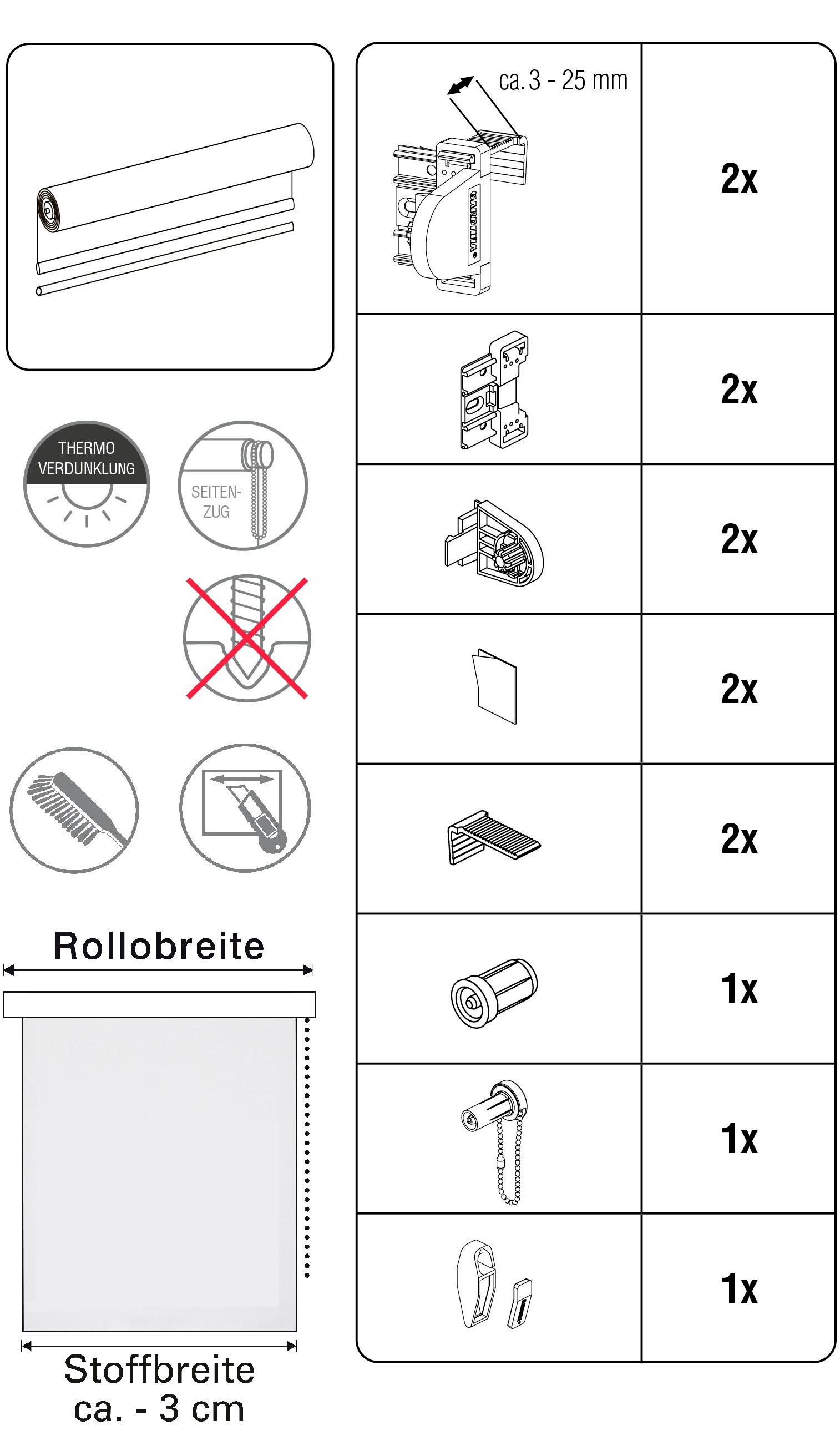GARDINIA Seitenzugrollo »EASYFIX Rollo Thermo ENERGIESPAREND« verdunkelnd Sichtschutz | energiesparend mit Bohren/ohne Bohren freihängend abdunkelnd mit Thermobeschichtung