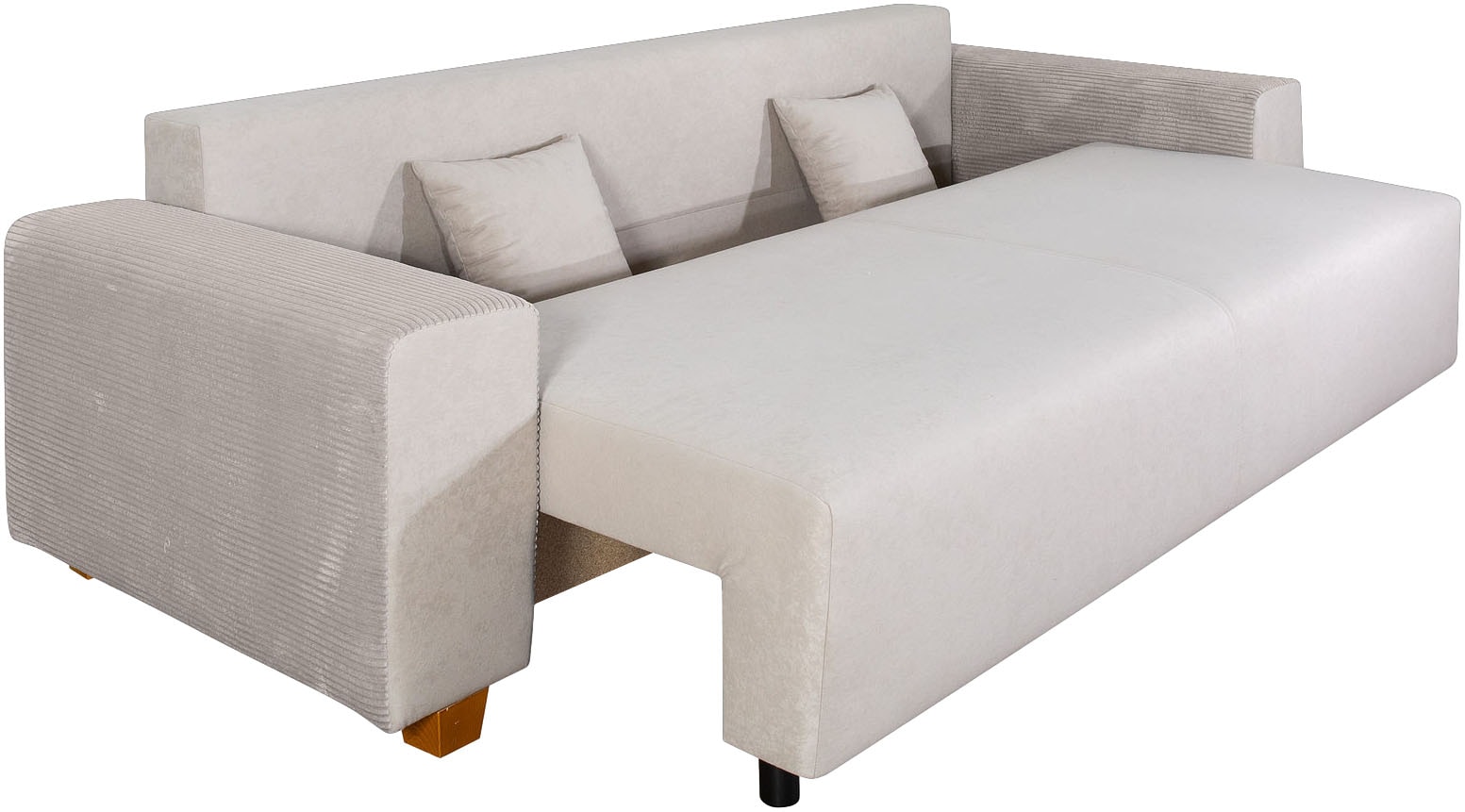 COLLECTION AB Schlafsofa »Yves, Liegefläche (B/T): 142/194 cm«, inkl. Bettfunktion, Bettkasten, Federkern & Zierkissen