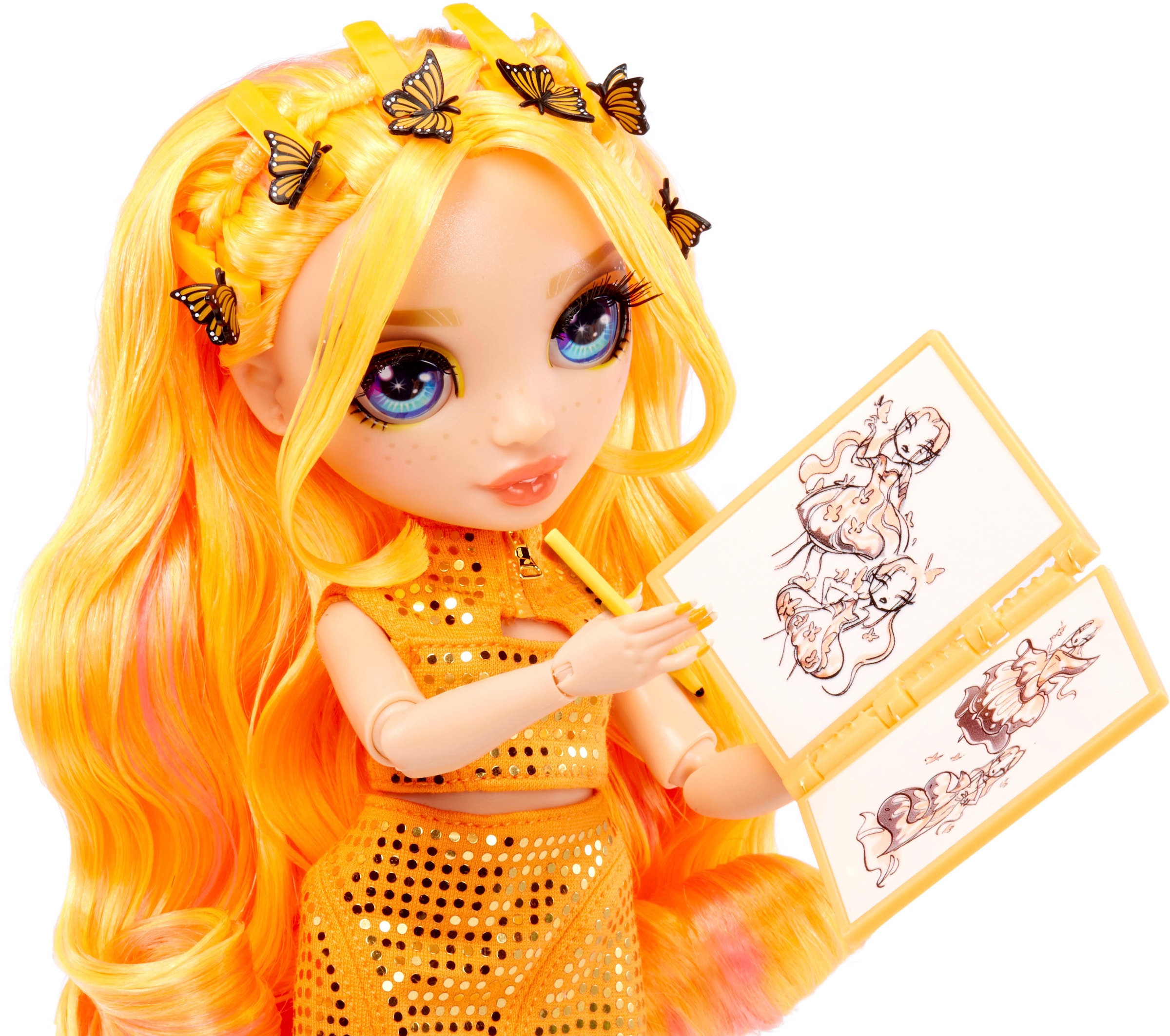 RAINBOW HIGH Anziehpuppe »Fantastic Fashion- Poppy (orange)«, inklusive 2. Outfit
