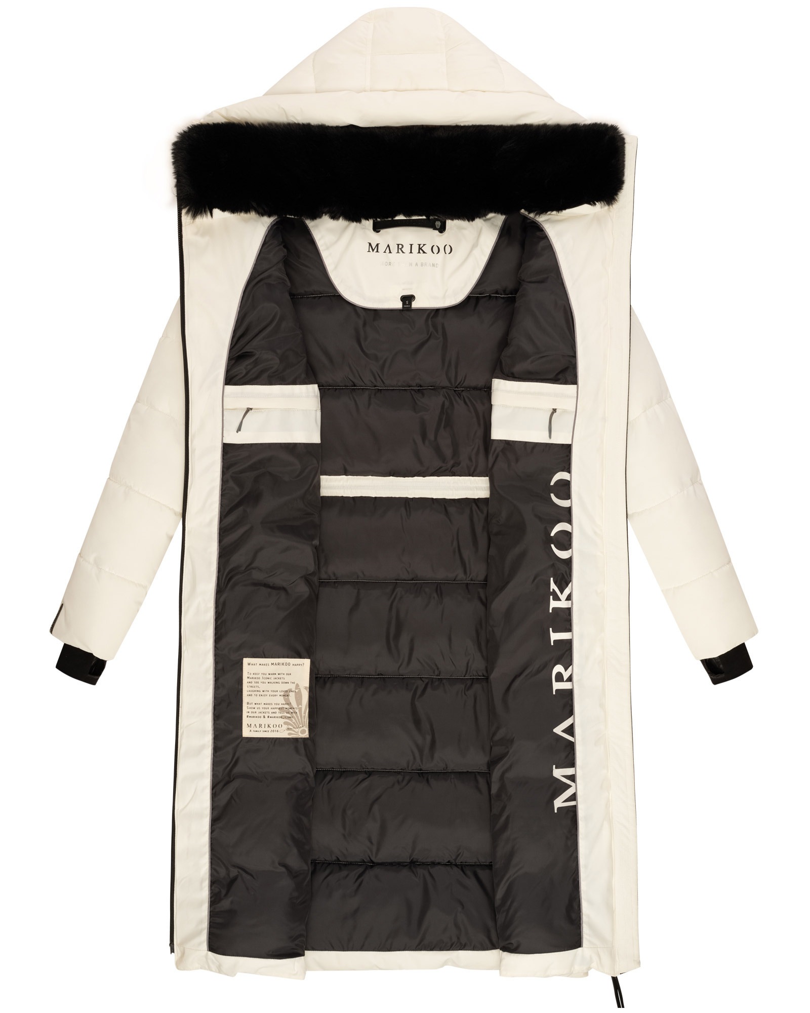 Marikoo Steppjacke »Marikoo Zuraraa lange Damen Winter Steppjacke B989«