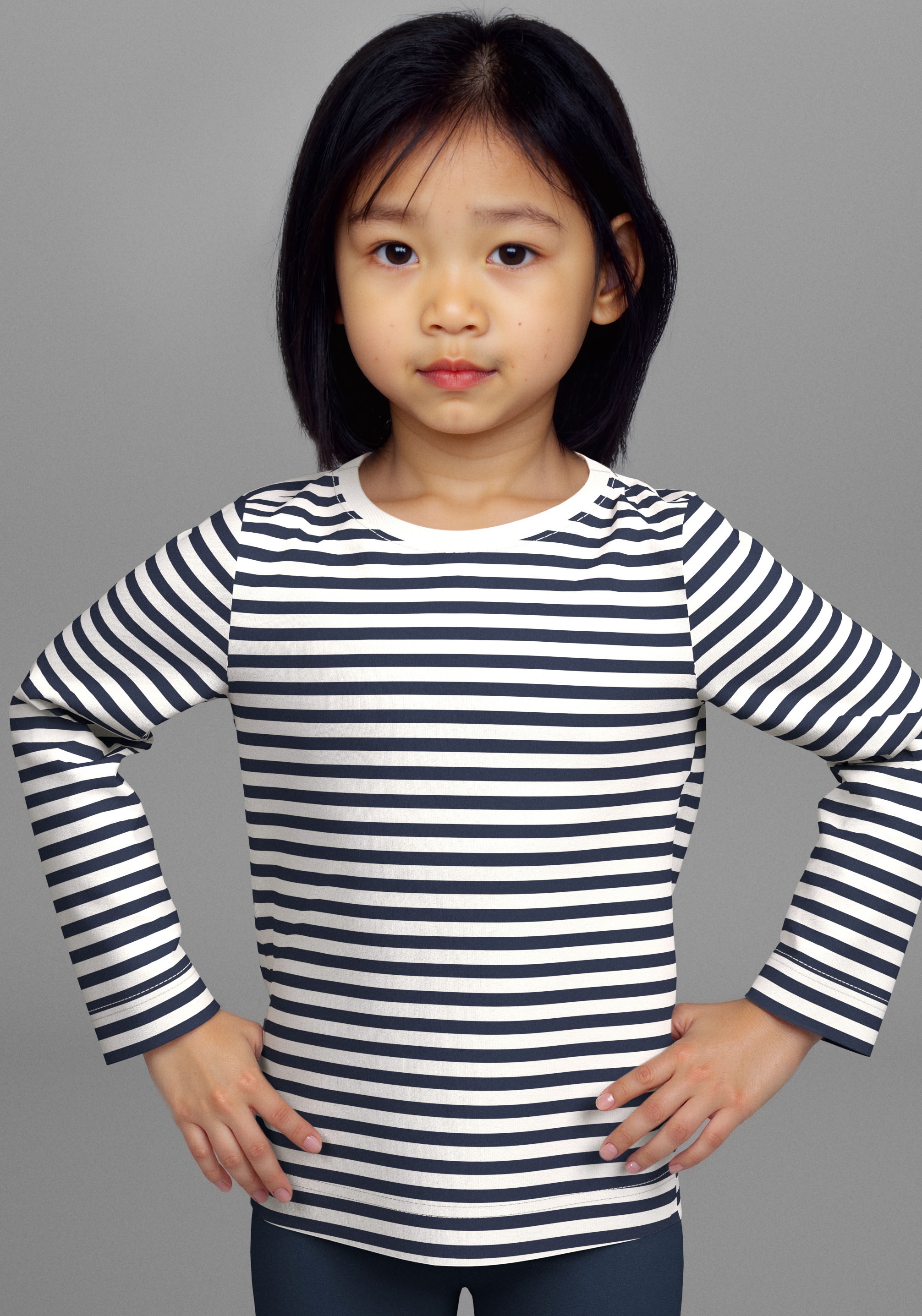 KIDSWORLD Langarmshirt »2er Pack 1x uni + 1x geringelt Langarmshirts«, (2 tlg.), 2er Pack Shirts mit Regenbogen und Ringel