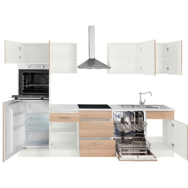 wiho Küchen Küchenzeile »Zell«, mit E-Geräten, Breite 280 cm bestellen im  OTTO Online Shop
