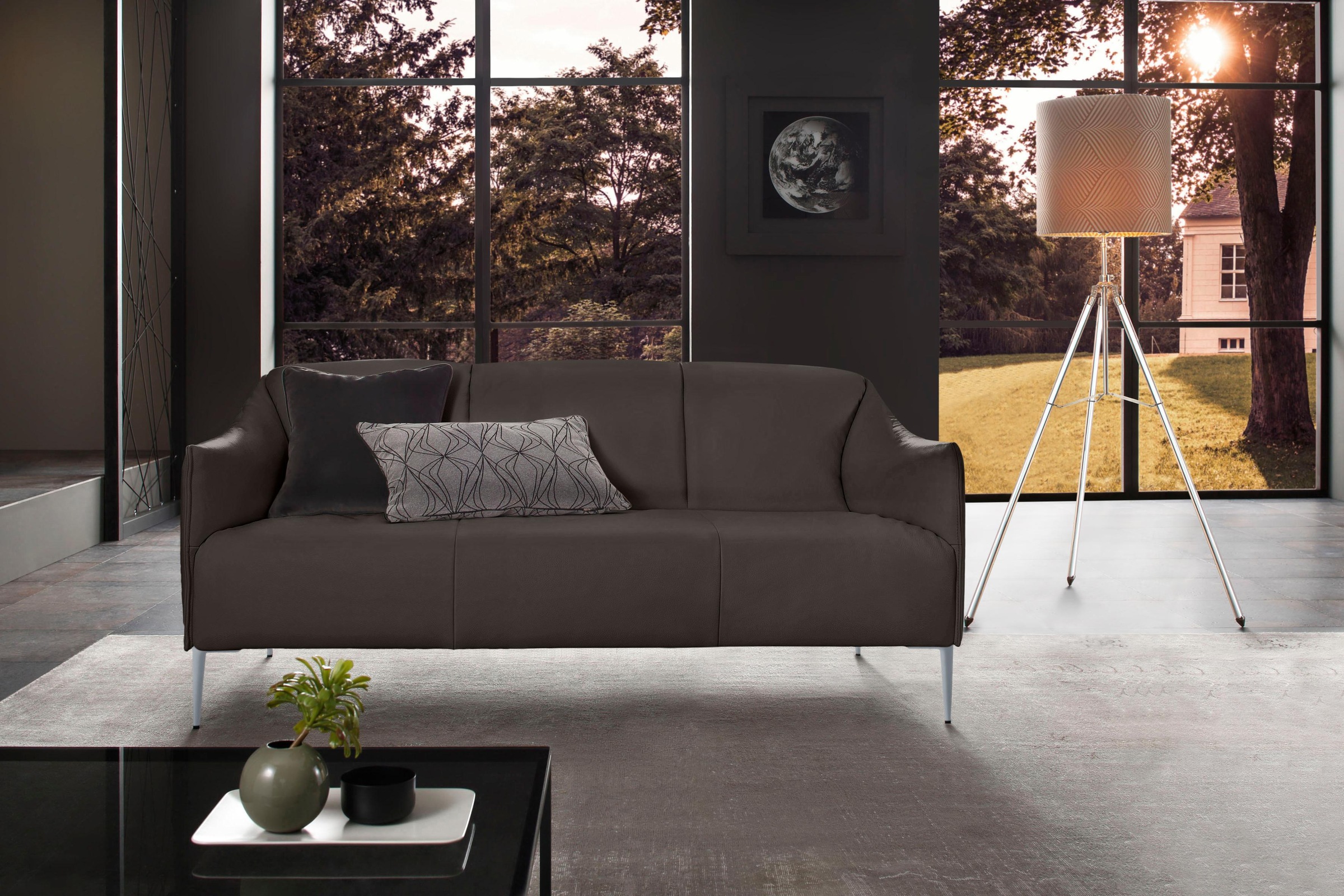 W.SCHILLIG 2,5-Sitzer »sally« mit Metallfüßen in Silber matt, Breite 174 cm