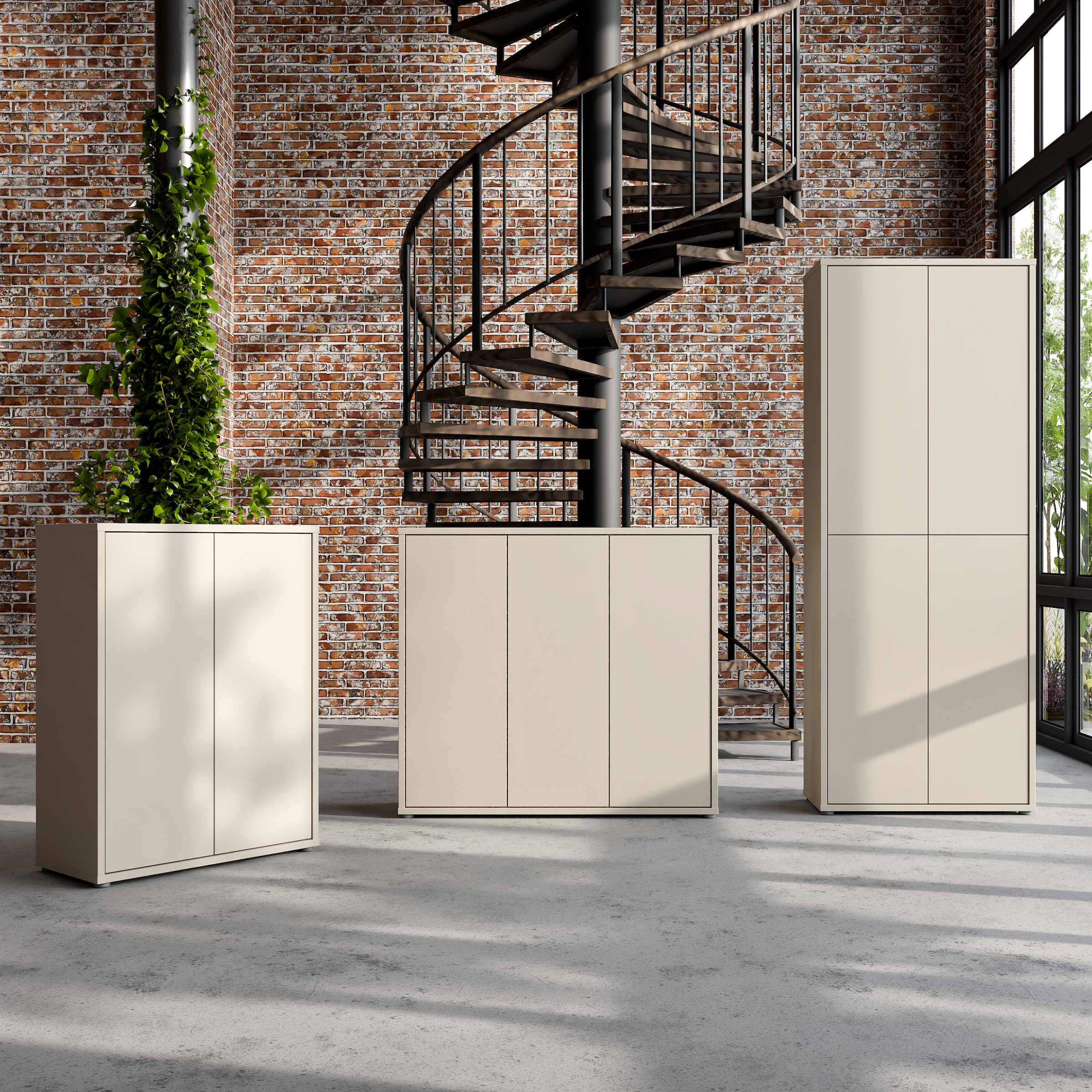 FORTE Schuhschrank »Alice Springs«, (B/H/T 74,5/191,9/34,9 cm), Stauraumschrank, Mehrzweckschrank, Breite 74,5 cm, mit 8 Böden