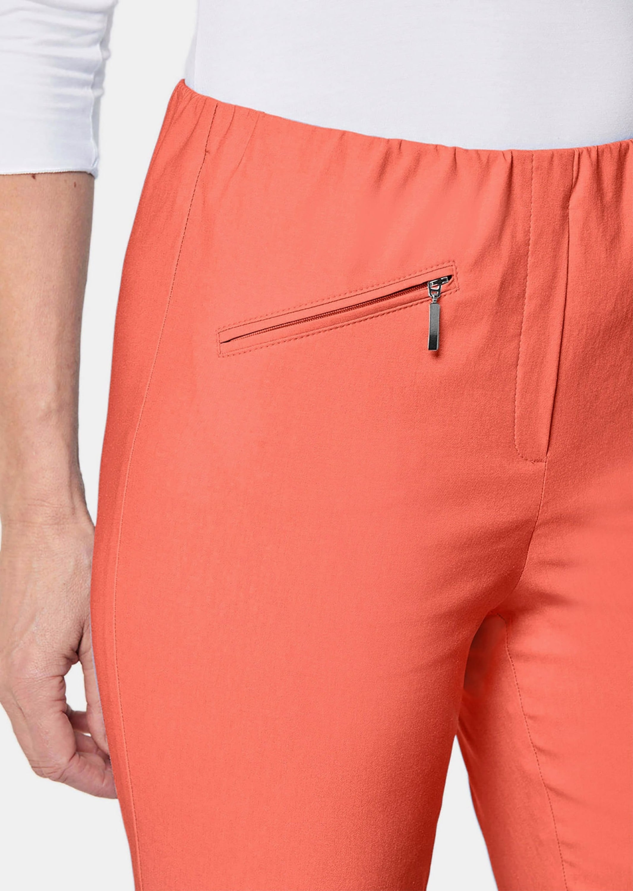 GOLDNER 2-in-1-Hose »Kurzgröße Schlupfhose LOUISA mit Steppnähten«