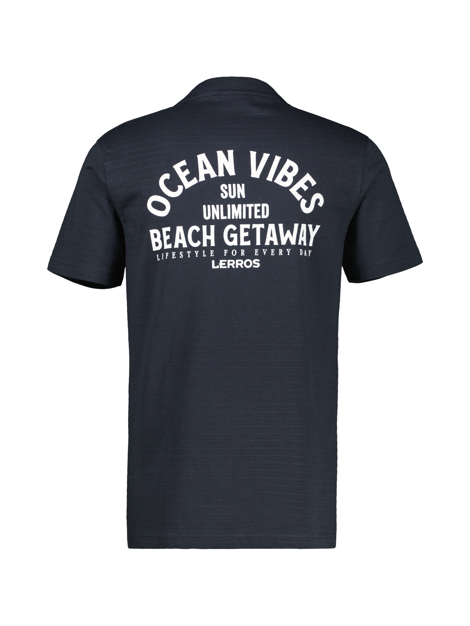 LERROS T-Shirt »LERROS Gestreiftes T-Shirt mit Front und Backprint«