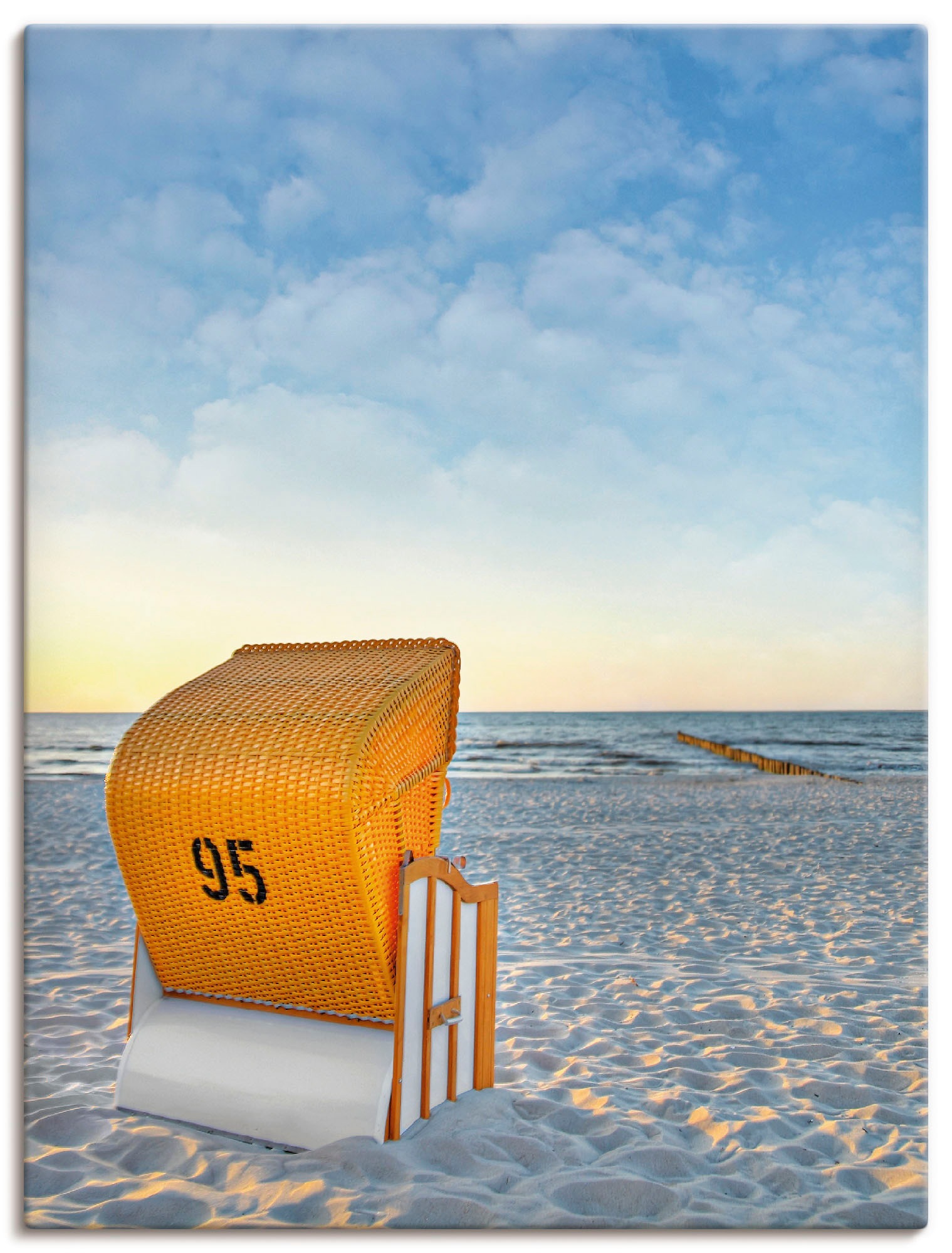 Artland Wandbild »Ostsee7 - Strandkorb«, Strand, (1 St.), in vielen Größen & Produktarten - Alubild / Outdoorbild für den Außenbereich, Leinwandbild, Poster, Wandaufkleber / Wandtattoo auch für Badezimmer geeignet
