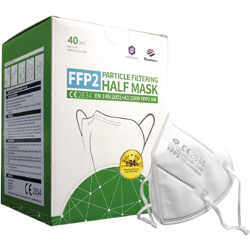 Filtrierende Halbmasken FFP2, (Packung, 40 St.)