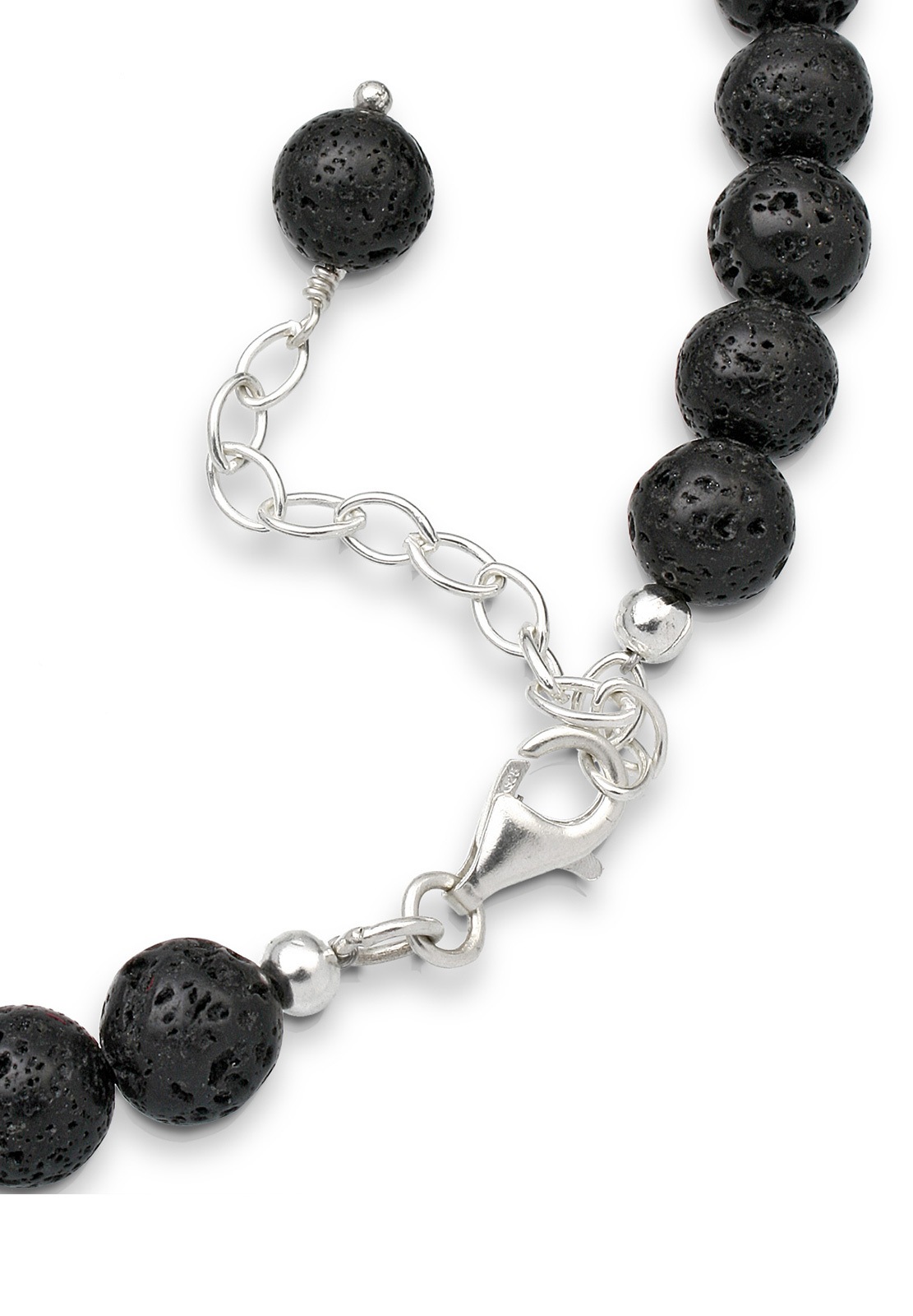 Elli Silberkette »Halskette Lava Perlen 925 Sterling Silber«