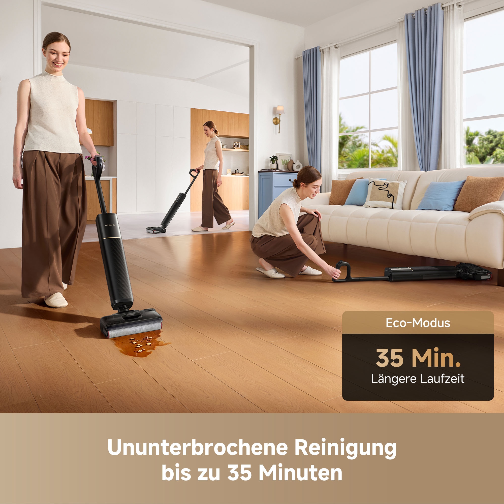 Dreame Nass-Trocken-Akkusauger »G12 Pro Flex« 35 min Laufzeit, Frischwasserreinigung