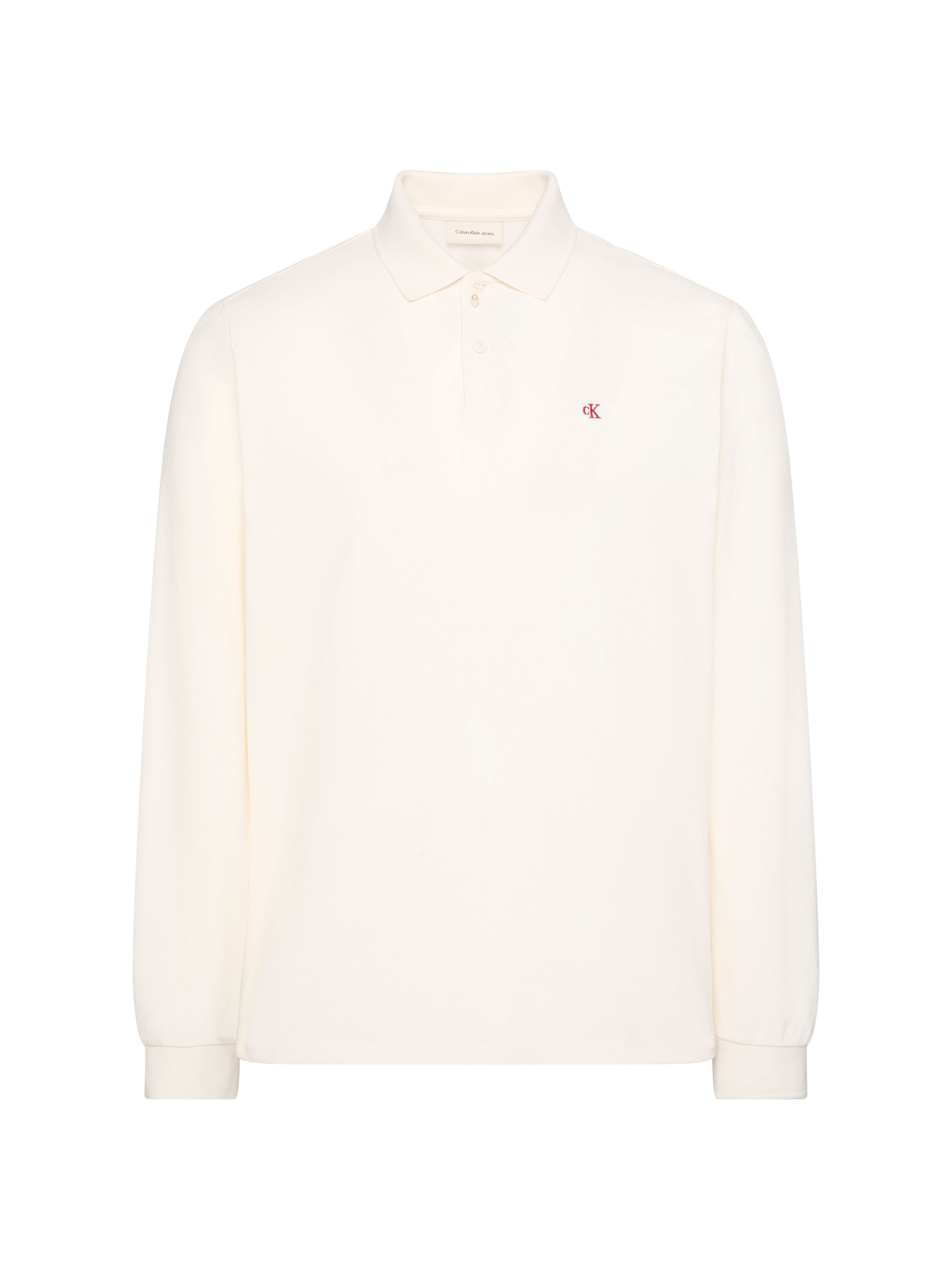 Calvin Klein Jeans Langarm-Poloshirt Regular fit mit Rundhalsausschnitt