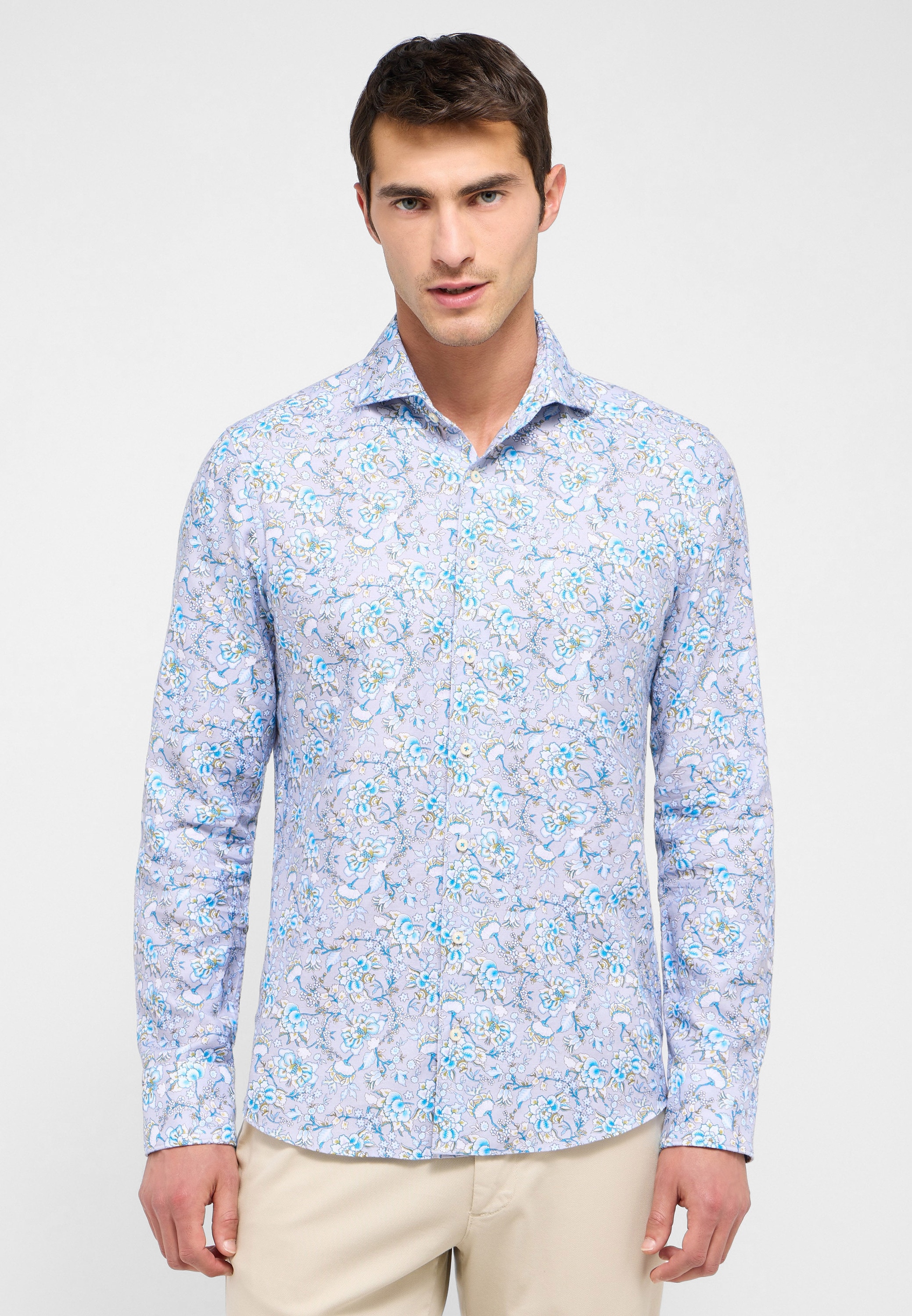 Eterna Langarmhemd »SLIM FIT« EASY IRON (bügelleicht)