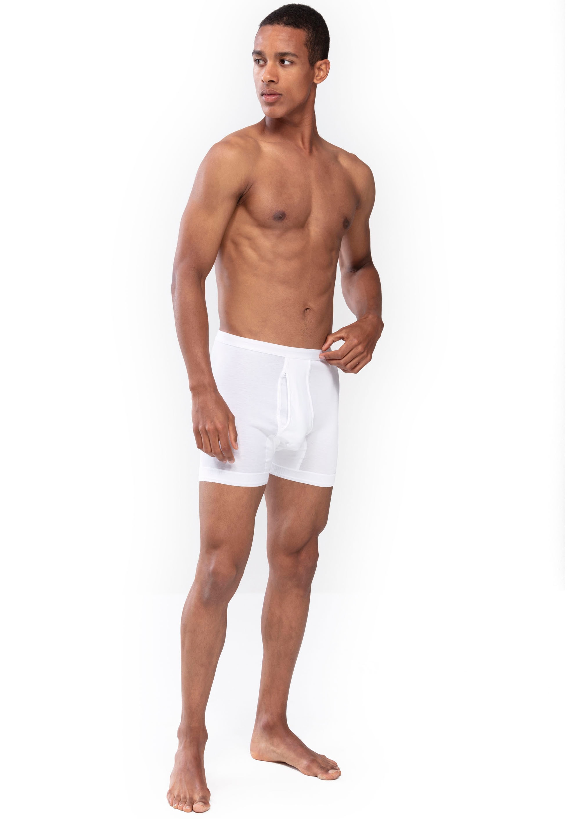 Langer Boxer »NOBLESSE«, Aufgesetzter Webbund, super soft, körpernahe Passform