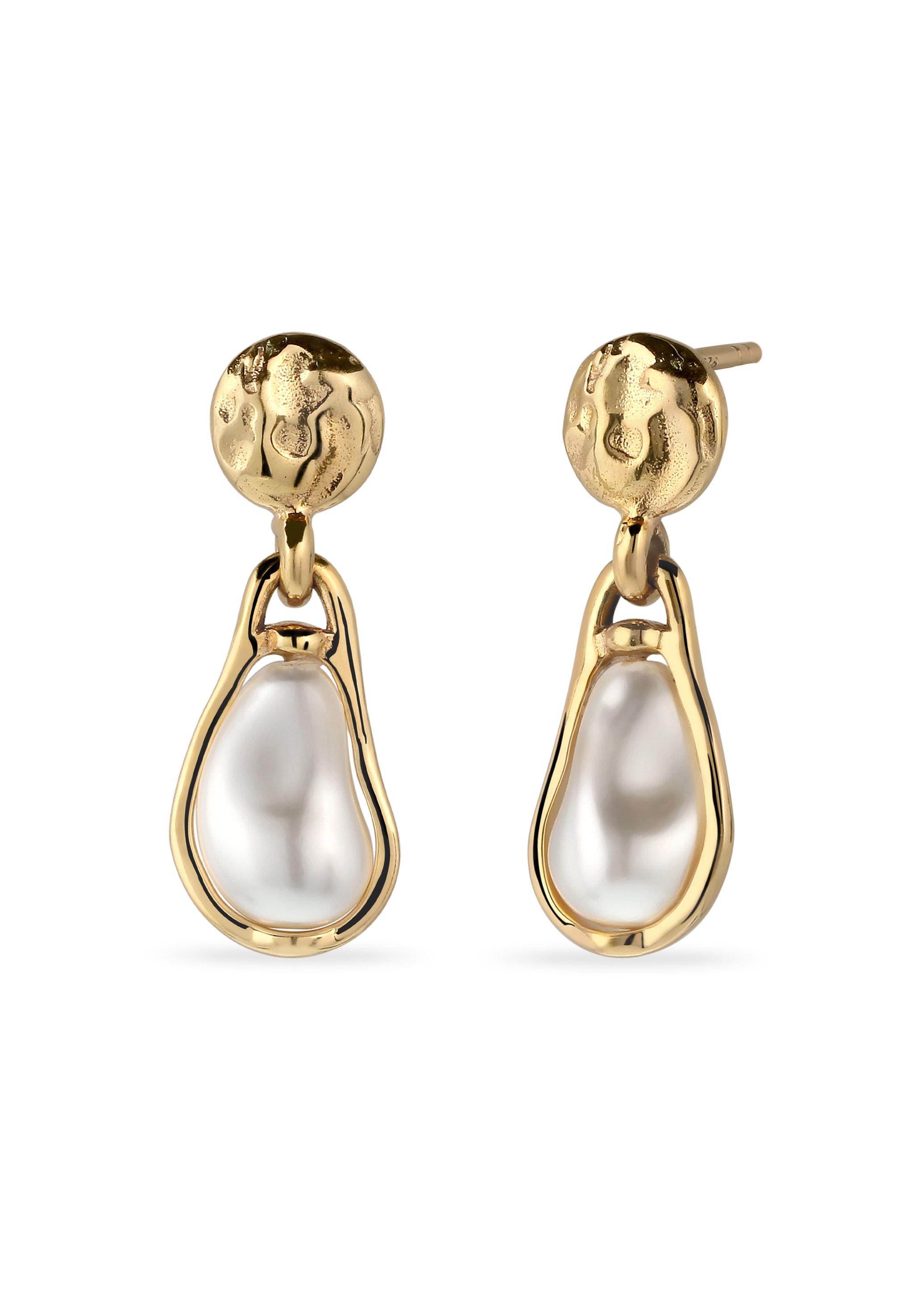 Elli Paar Ohrstecker »Ohrringe Ohrstecker Kreis mit Perlen von Swarovski(R) 925 Sterling Silber«