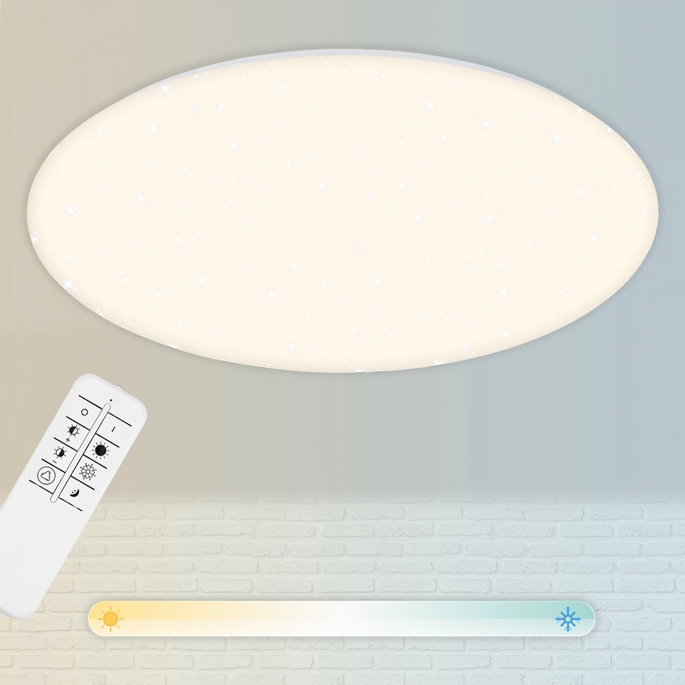 Briloner Leuchten LED-Sternenhimmel »3429016 VERB«, Leuchtmittel LED-Board | LED fest integriert, CCT, Sternenhimmel, dimmbar, Fernbedienung, weiß, 75 cm