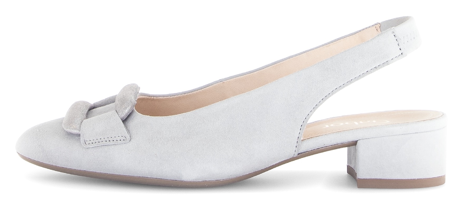 Gabor Slingpumps, Blockabstz, Festtagsschuh, Hochzeitsschuh mit elastischem Riemchen