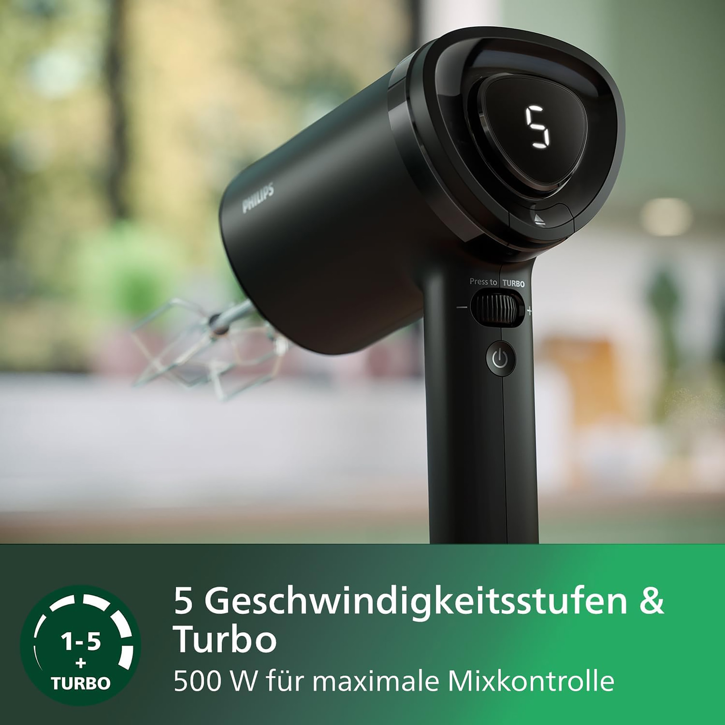 Philips Handmixer »HR3781/10 5000 Series«, 500 W, mit Anti-Spritz-Design und Becher zur intelligenten Aufbewahrung
