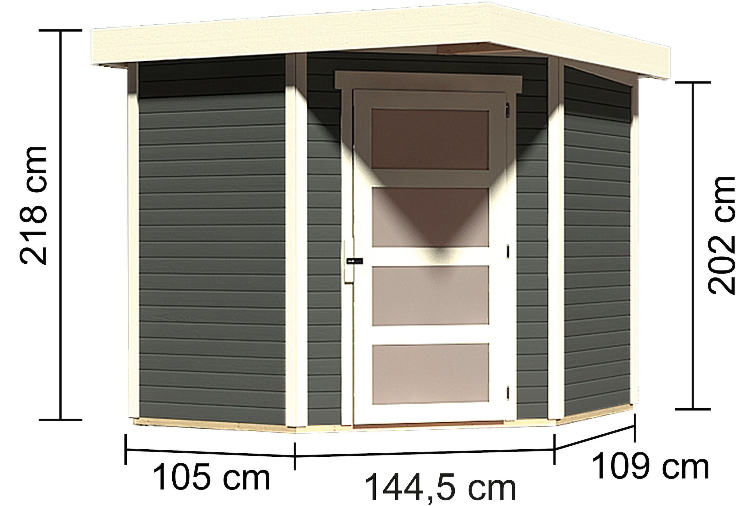 Karibu Gartenhaus »Schwandorf 3« aus hochwertiger nordischer Fichte