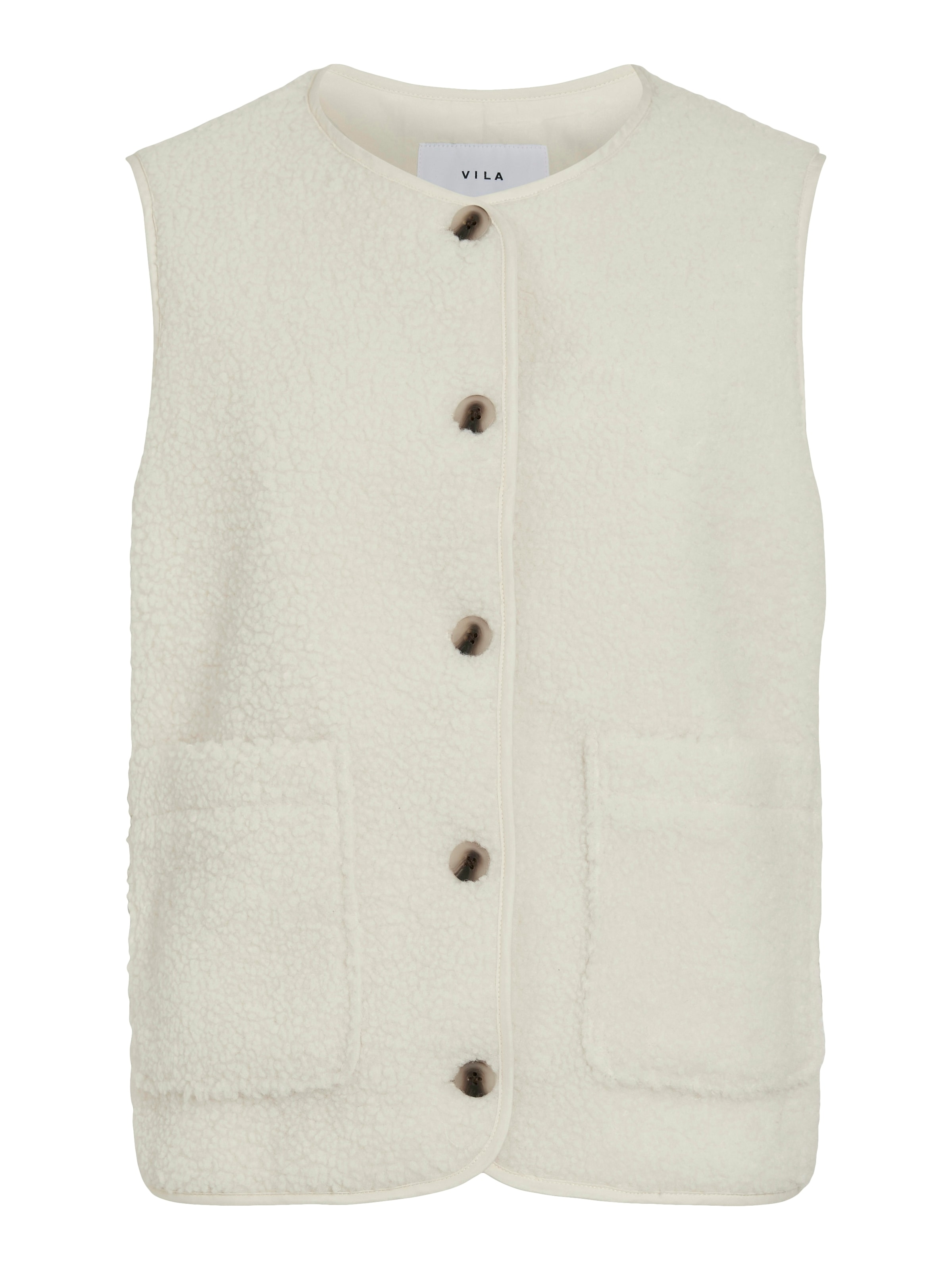 Vila Plüschweste »VIADA TEDDY WAISTCOAT - NOOS« Plüsch, Kunstfaser, regular fit