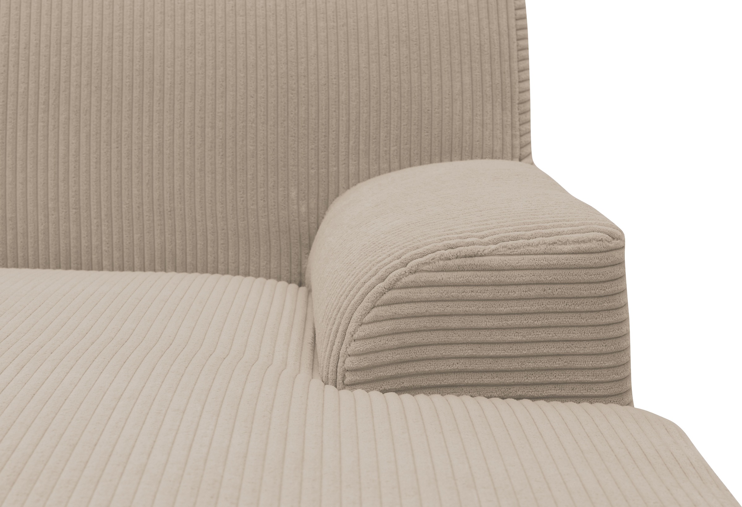 DOMO collection Ecksofa »Turah 2, L-Form, Cord oder Luxus-Microfaser, komfortabler Federkern«, B/T/H: 241/146/79 cm, incl. Zierkissen, wahlweise mit Bettfunktion