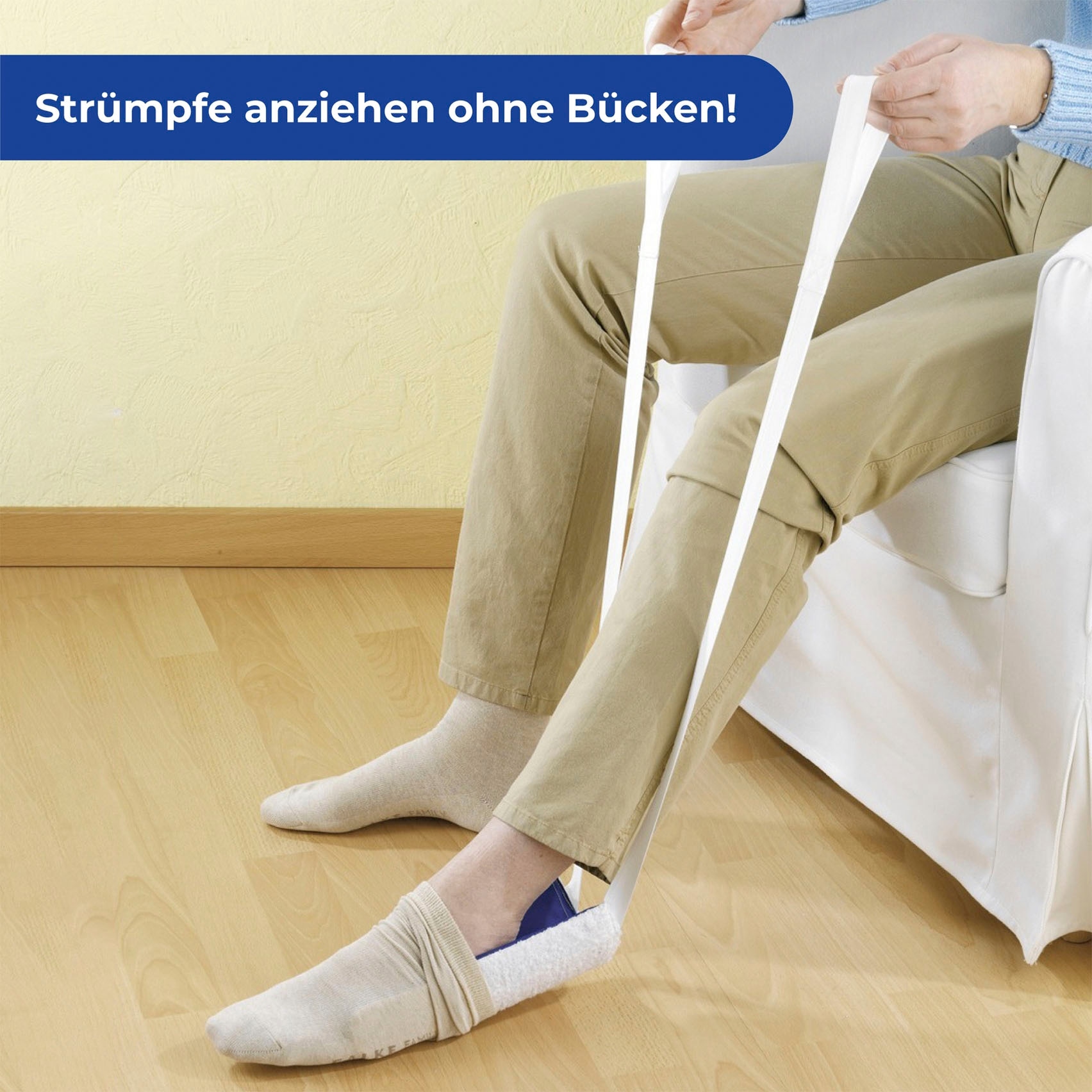Maximex Anziehhilfe »für Strümpfe, mit 10 Paar stützenden Socken«, (Set), in Einheitsgröße