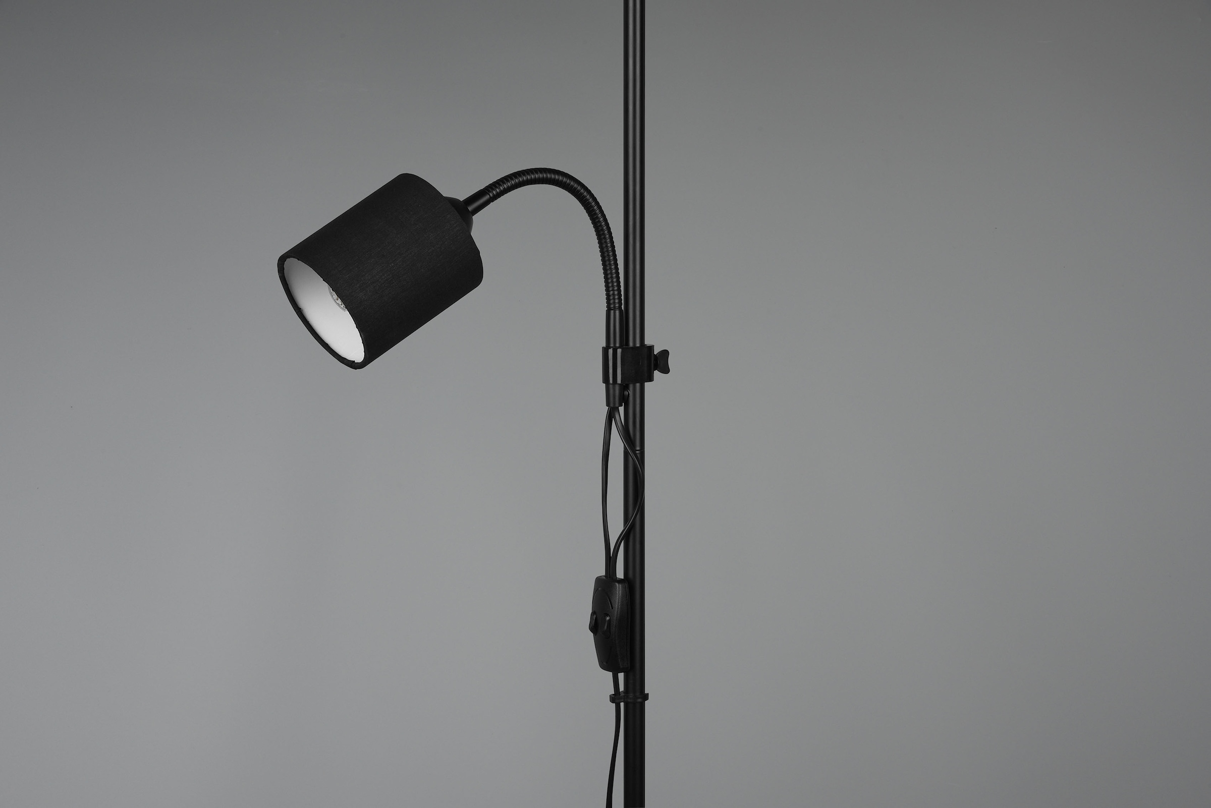 REALITY Leuchten Stehlampe »OWEN«, Leuchtmittel E27 | ohne Leuchtmittel, Getrennt schaltbar, Lesearm flexibel, Höhe 160 cm
