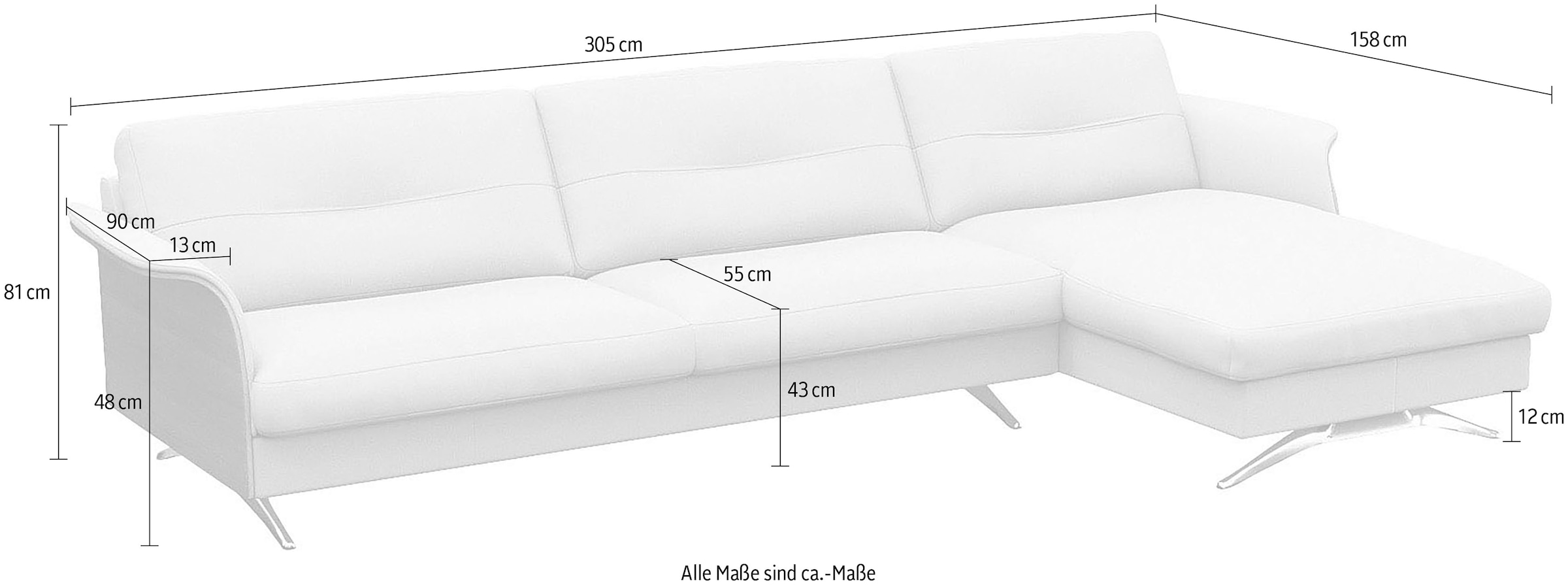 FLEXLUX Ecksofa »Glow Designsofa, bequem und komfortabel durch hochwertigen Sitzaufbau«, L-Form, Modernes skandinavisches Design