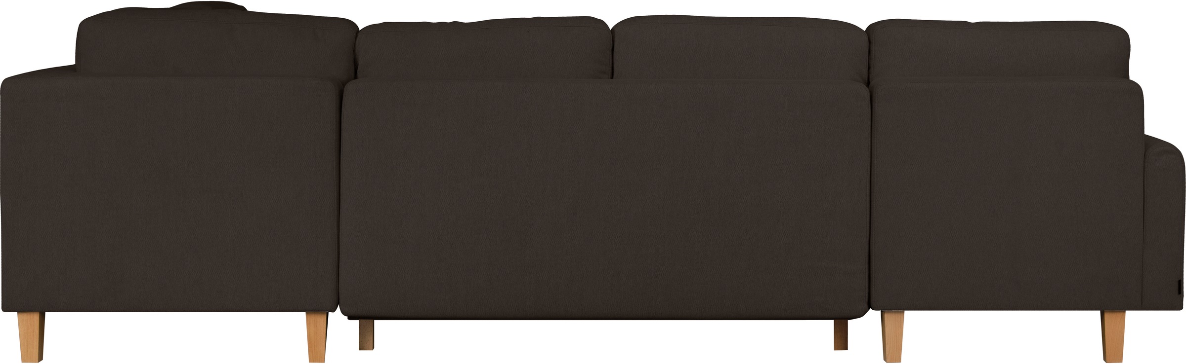 Home affaire Wohnlandschaft »TRIPLO U-Form wahlweise mit Schlaffunktion, B/T/H: 310/192/90 cm« Schlafsofa, auch mit Bettkasten, Steppung im Rückenkissen