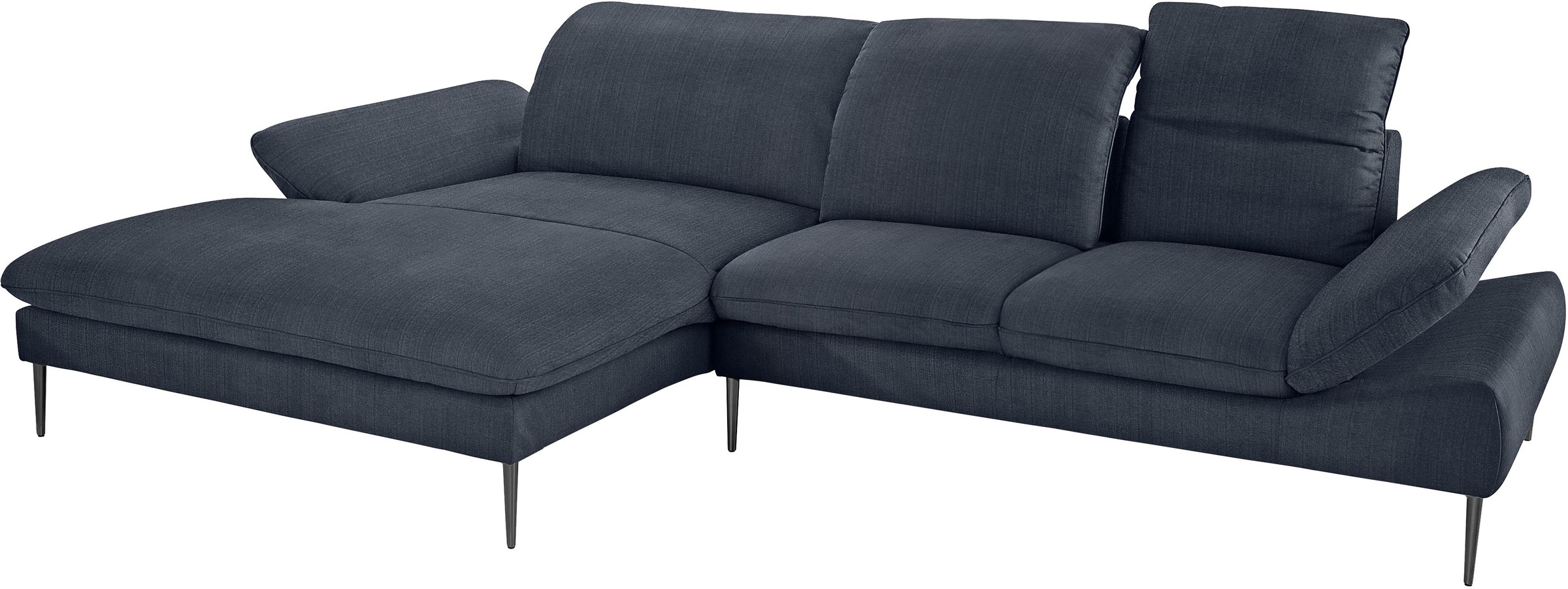 W.SCHILLIG Ecksofa »enjoy&MORE«, Sitztiefenverstellung, Füße schwarz pulverbeschichtet, Breite 340 cm