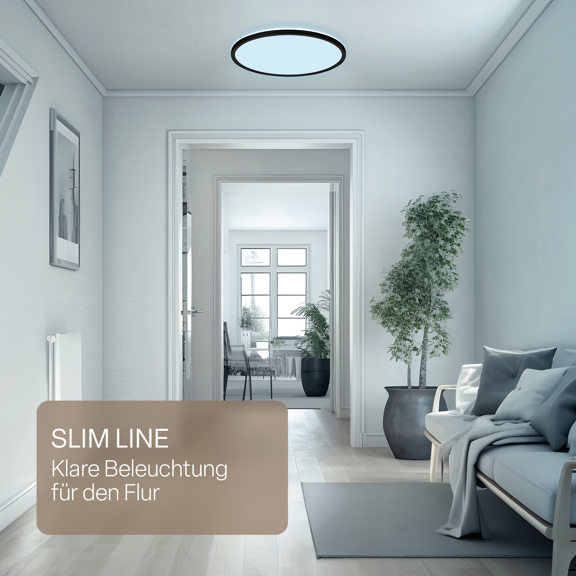 B.K.Licht LED Panel »SHALLOW« LED-Board 1 Stk. warmweiß - kaltweiß 42x3 cm, Badlampe, Badezimmer, Küche, Wohnzimmer