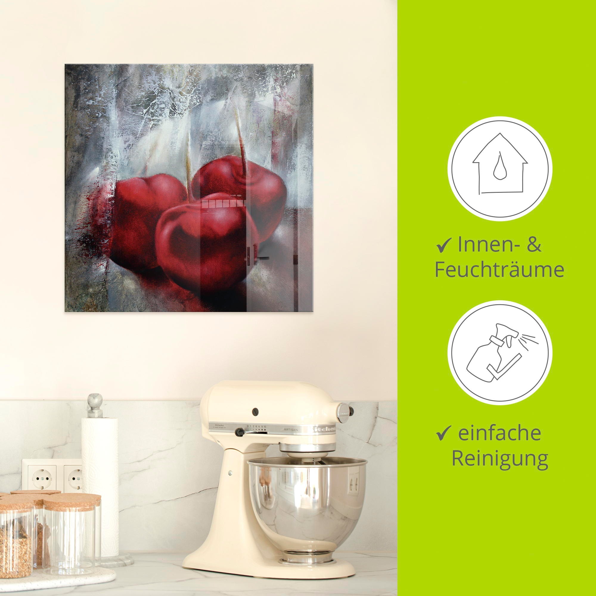 Artland Glasbild »Kirschen« Speisen 1 Stk. tlg. in verschiedenen Größen