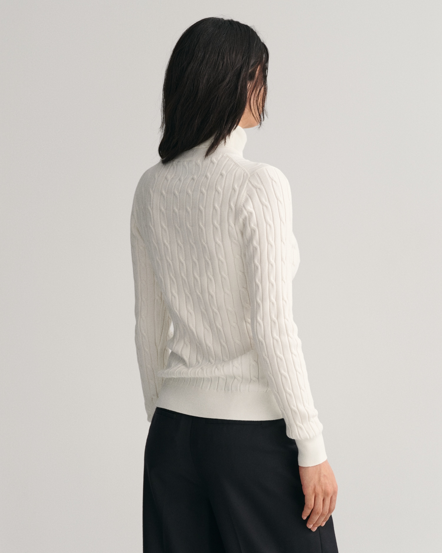 Gant Rollkragenpullover »STRETCH COTTON CABLE TURTLENECK« mit Zopfmuster