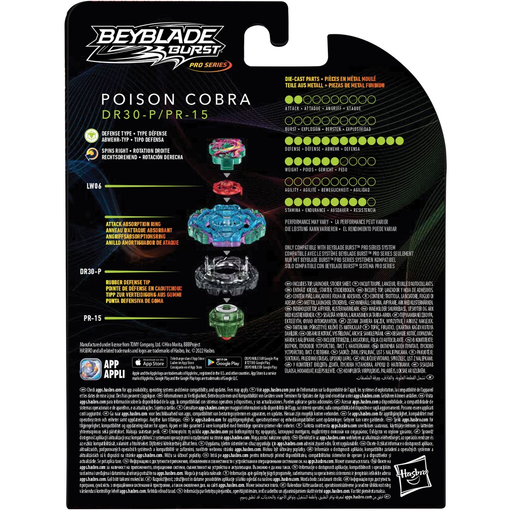Hasbro Speed-Kreisel »Beyblade Burst Pro Series Poison Cobra«, Starter Pack
