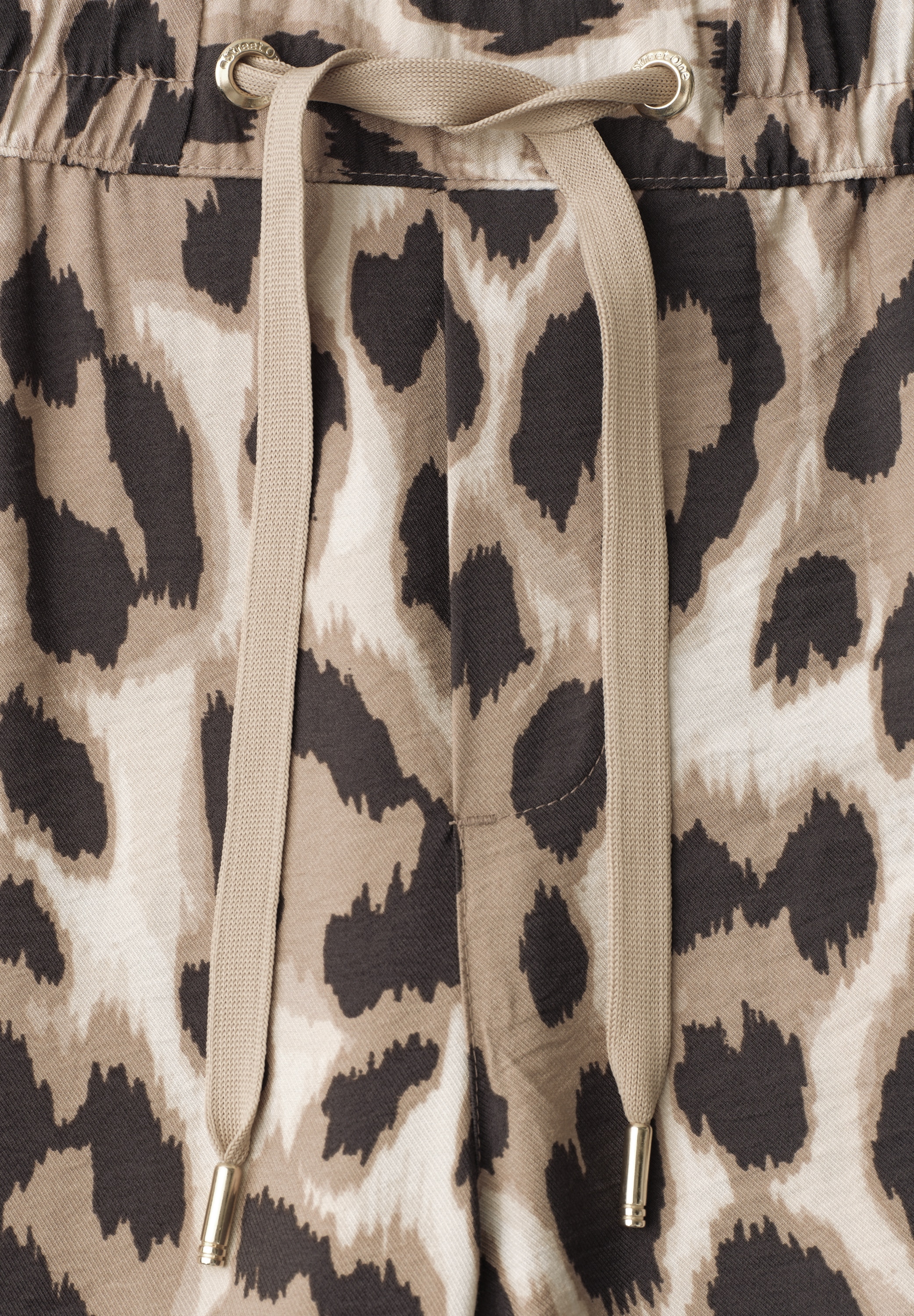 STREET ONE Stoffhose  Sommerhose mit Animal-Print