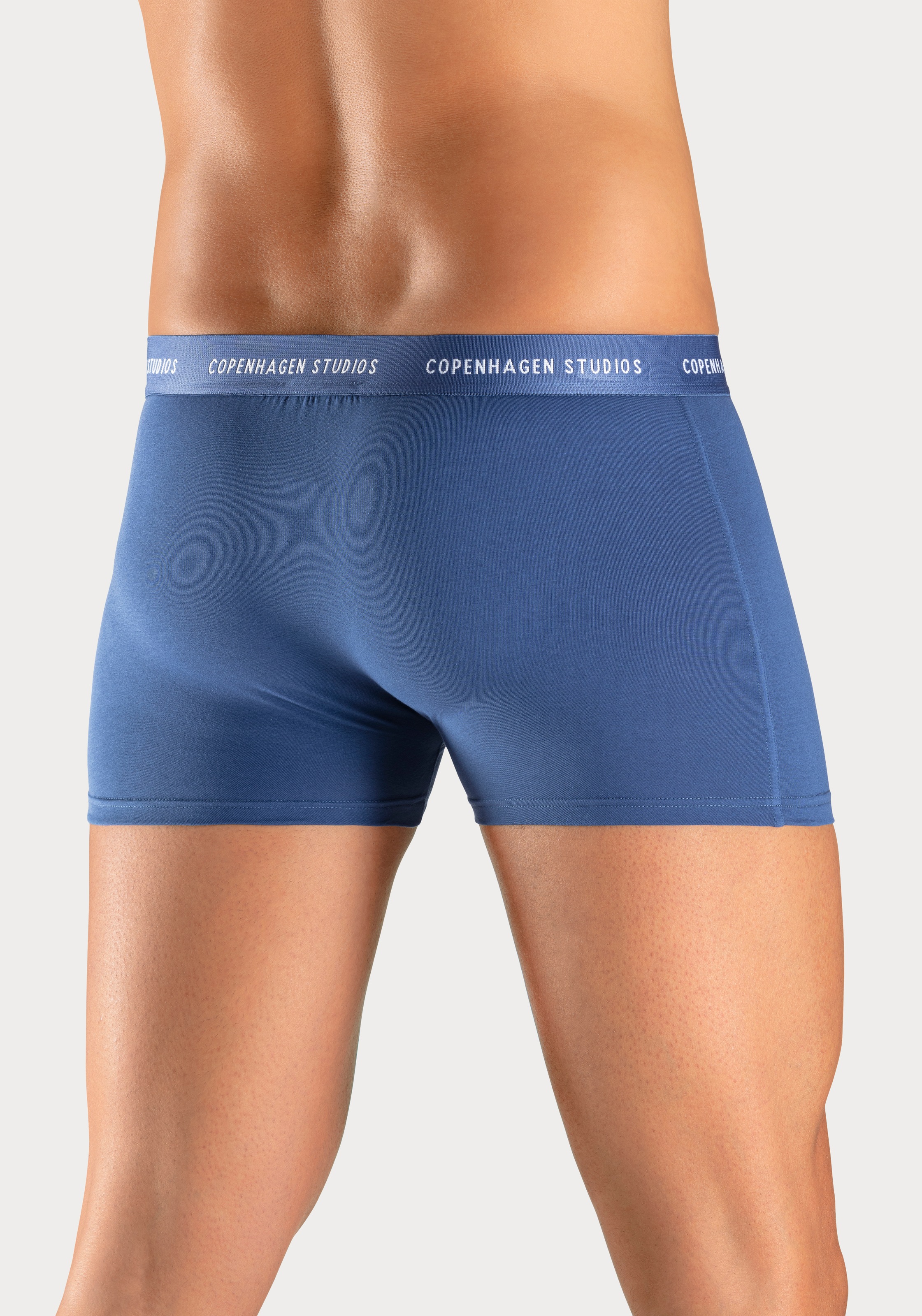 Copenhagen Studios Boxer »Boxershorts für Herren«, (3 St.), mit farbigem Logo-Bund