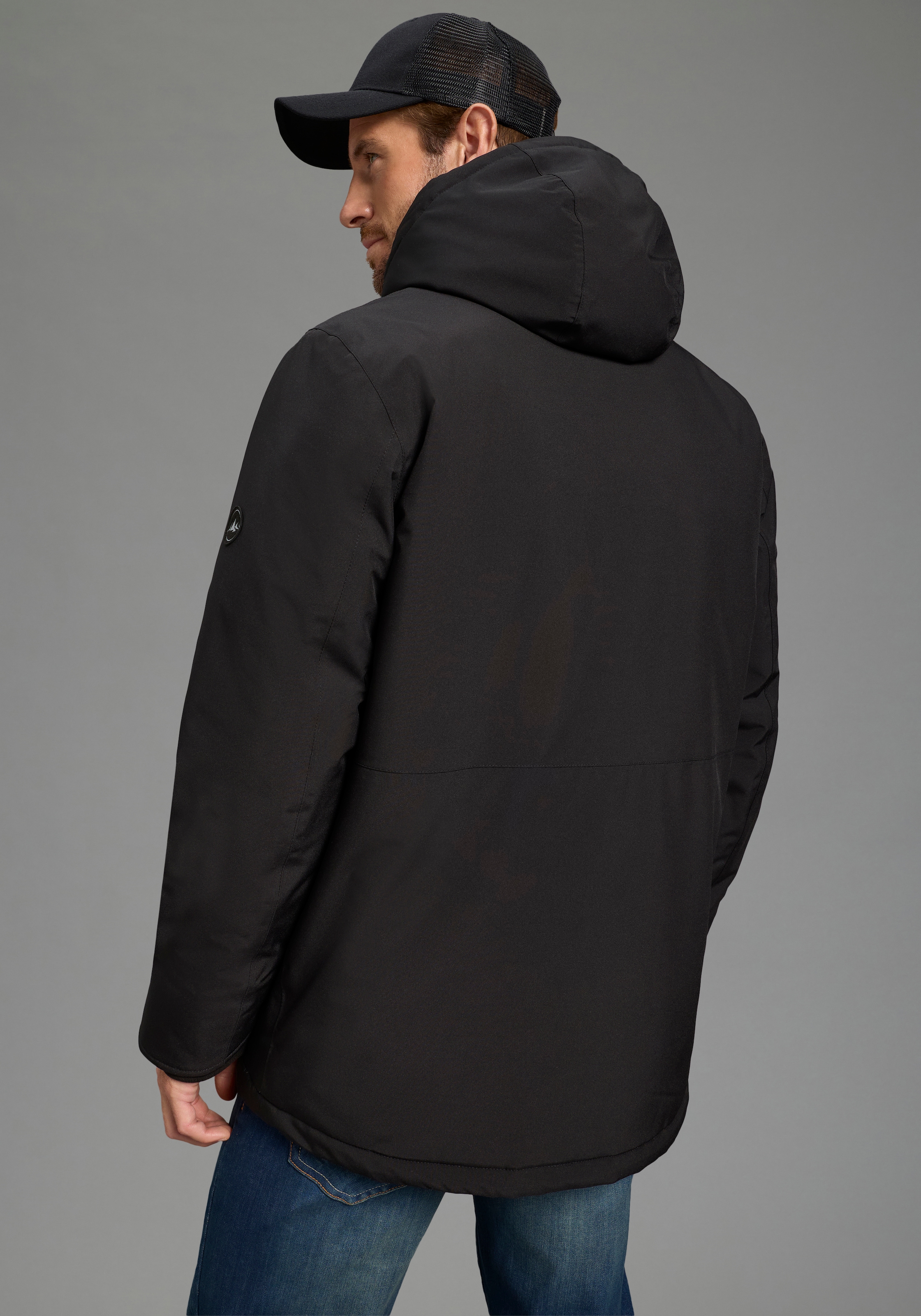 Polarino Funktionsjacke mit Kapuze Wärmend, winddicht, wasserabweisend, Übergangsjacke