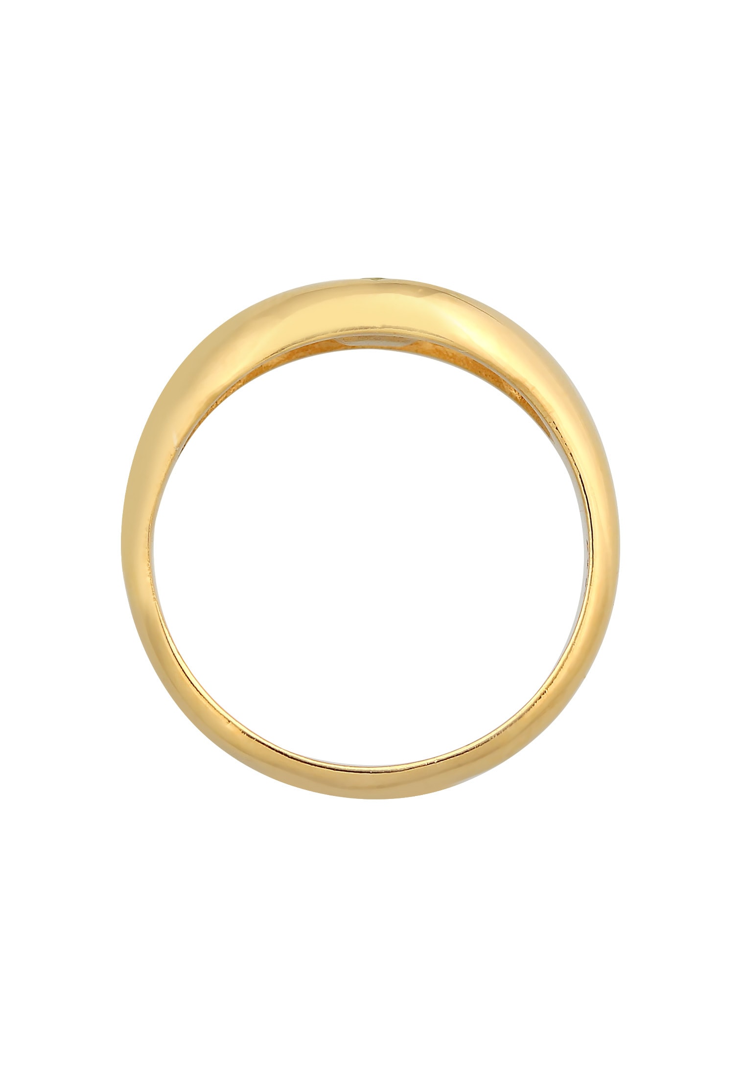 HAZE & GLORY Silberring »Ring Siegelring Smaragd - Moment 375 Gelbgold«