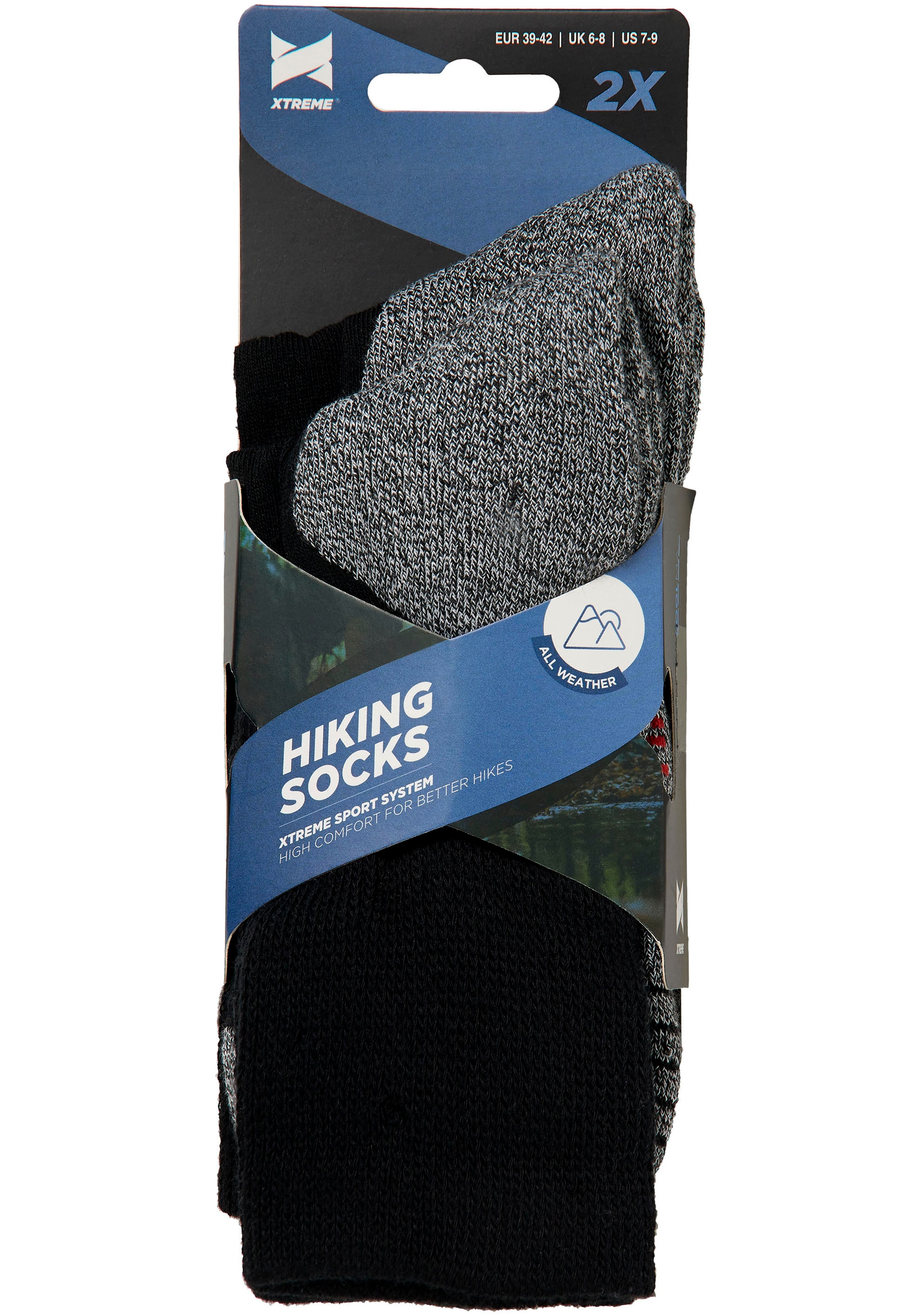 XTREME sockswear Wandersocken, (2er Pack), Premium Wander / Hiking / Sport Socken – 2er-Pack Funktionssocken.