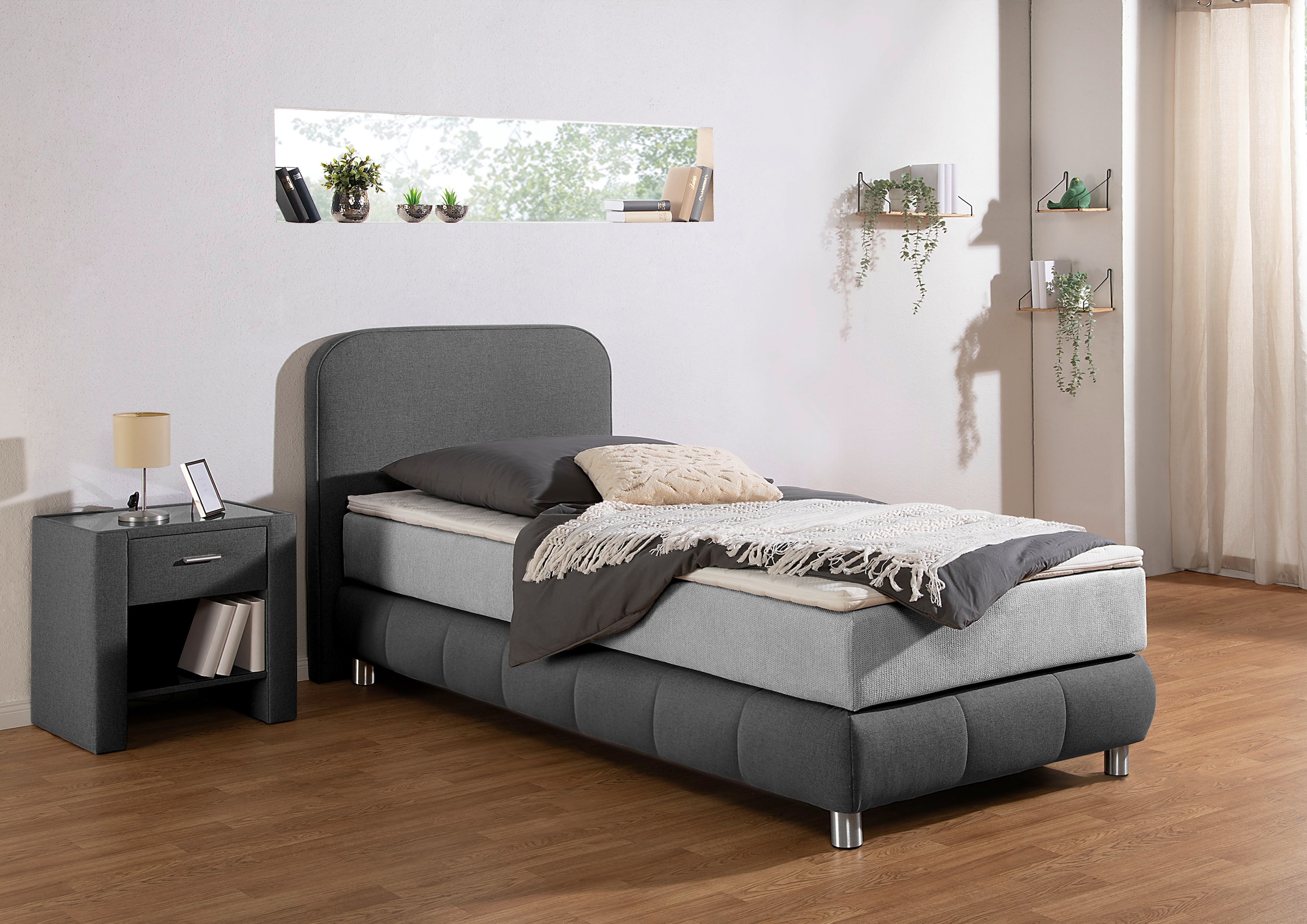 Home affaire Boxspringbett »Cesson, in verschiedenen Breiten«, inkl. Topper, wahlweise in H2, H3 oder H4 erhältlich