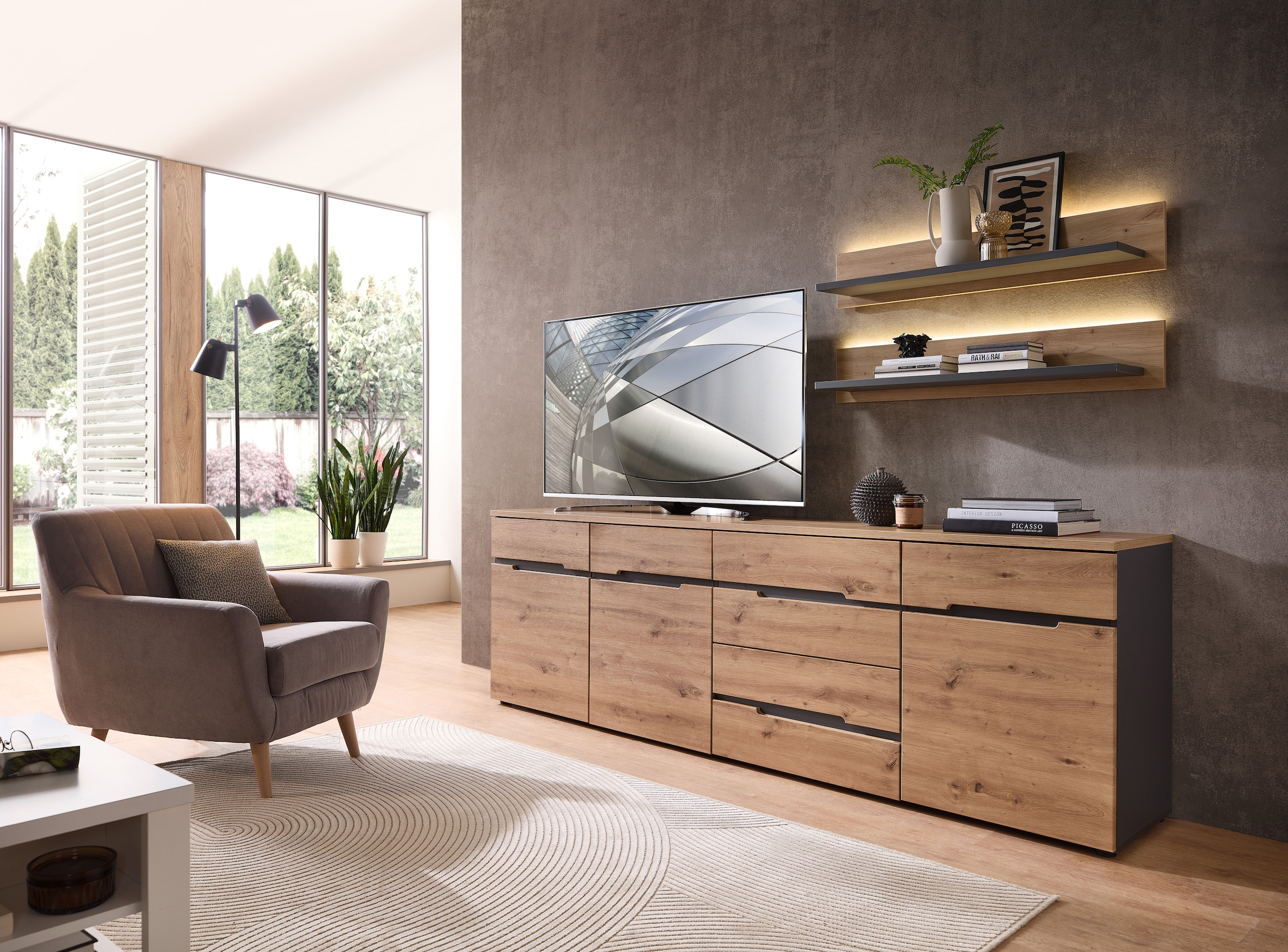 Innostyle Wandboard »Memphis 2er Set Wandboard, 100x15x23cm (B/H/T)«, LED-Beleuchtung