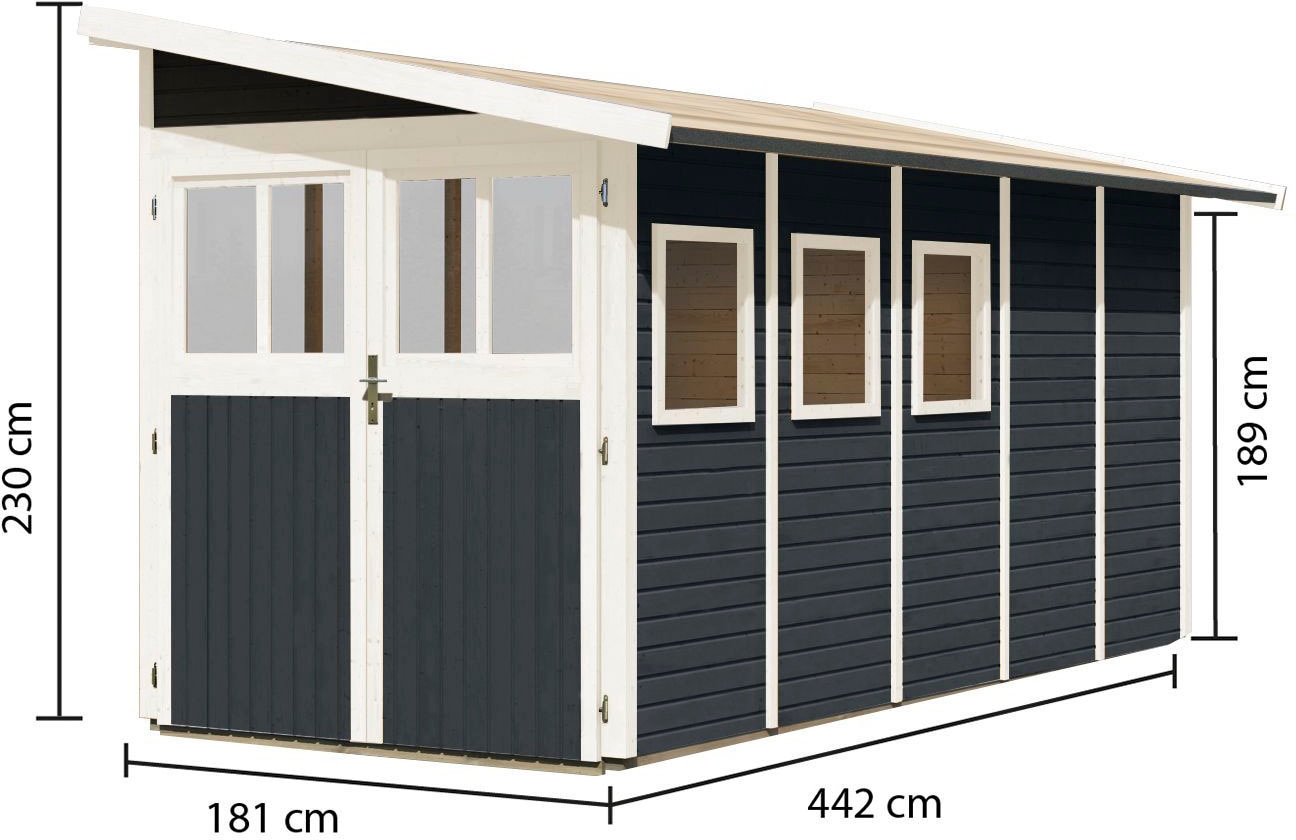 Karibu Gartenhaus »Wurmberg 5«, anthrazit