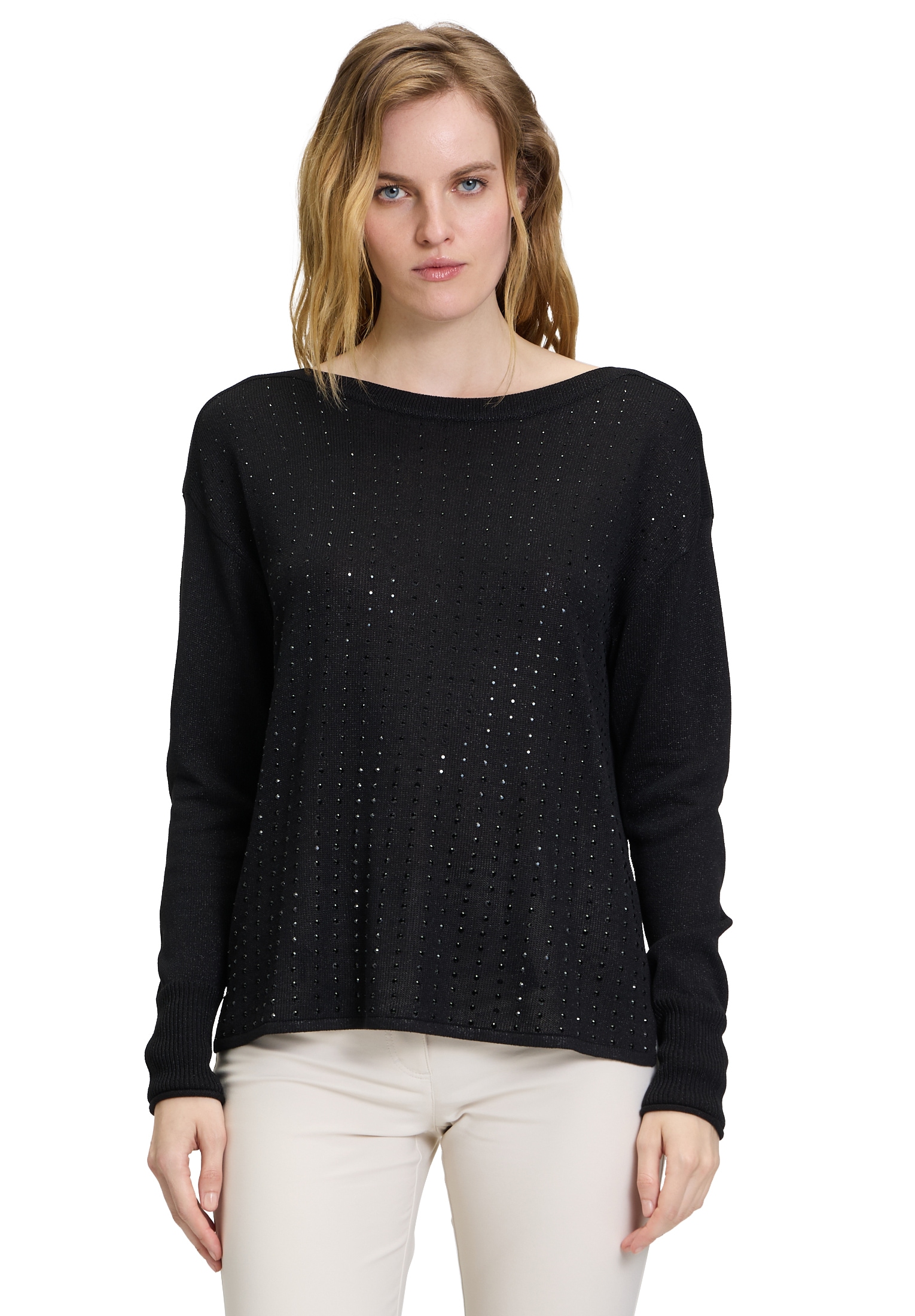 Betty Barclay Rundhalspullover »Feinstrickpullover mit Strass«
