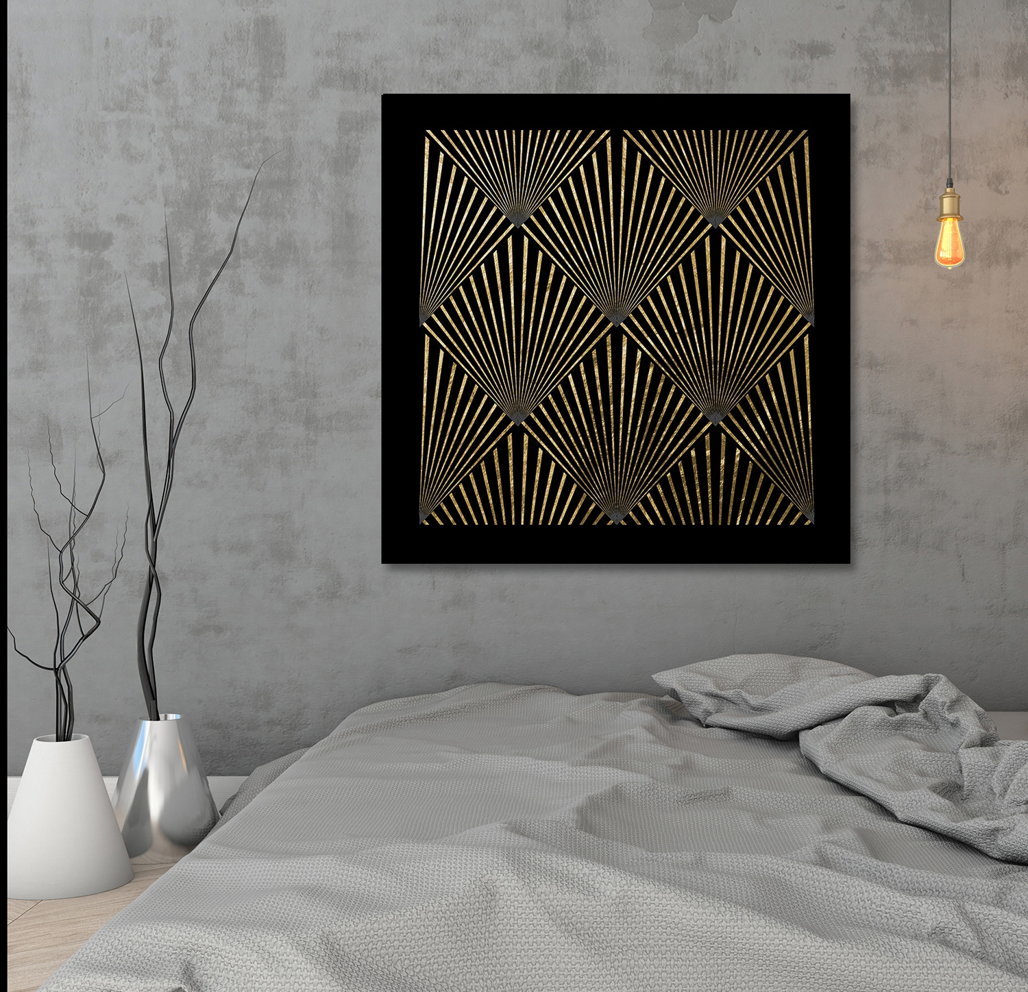 Leonique Acrylglasbild »Abstrakte Formen«, Abstrakt-Kunst-Gemälde-Modern-Formen, (1 St.), von Hand eingearbeitete Blattgold Applikationen