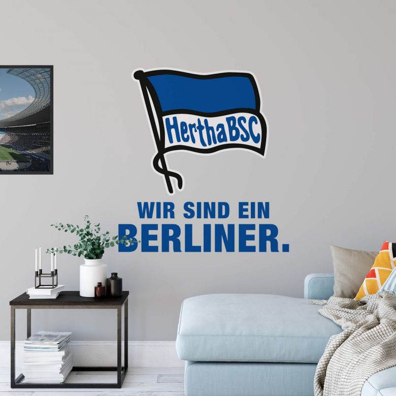 Schriftzug«, kaufen OTTO Wall-Art Online St.) BSC Wandtattoo »Hertha Shop im (1 Logo