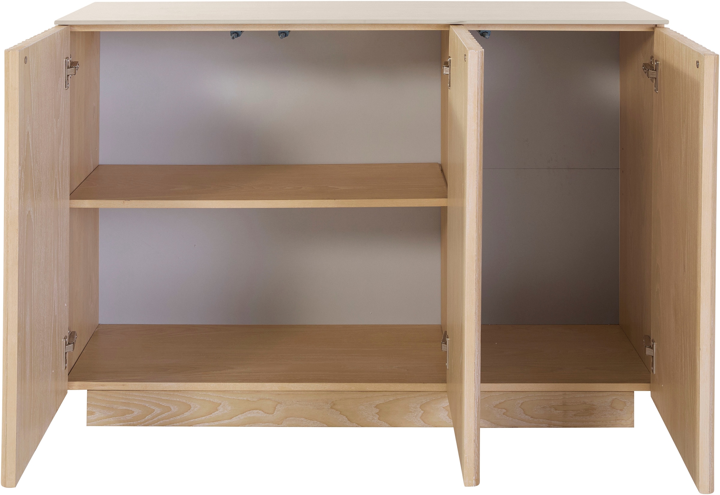 homsy by Ana Johnson Sideboard »Solva« Holzoptik aus Esche, geriffelte Front, Keramikplatte, Breite 119 cm