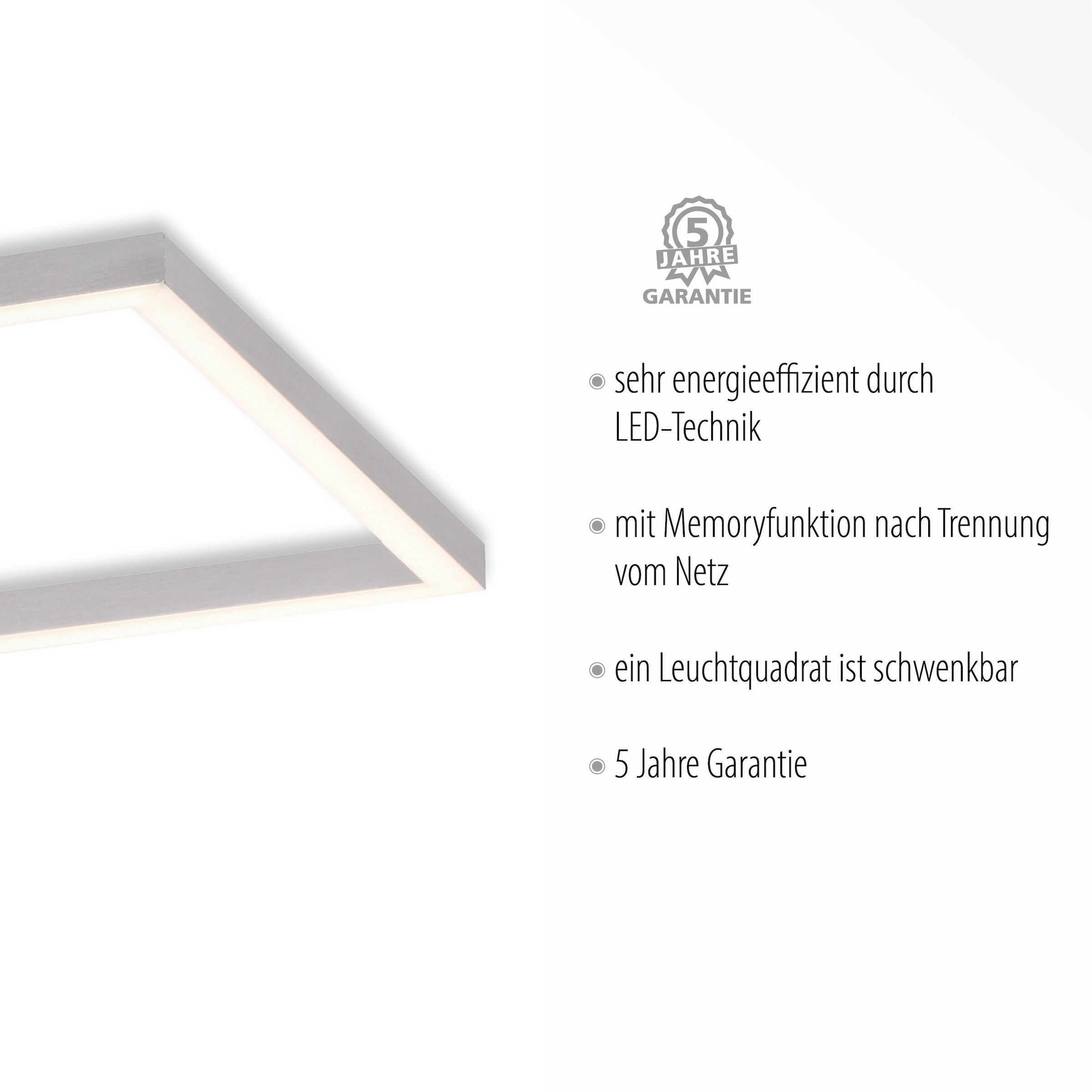 JUST LIGHT LED Deckenleuchte »IVEN« LED-Board 1 Stk. Warmweiß LED